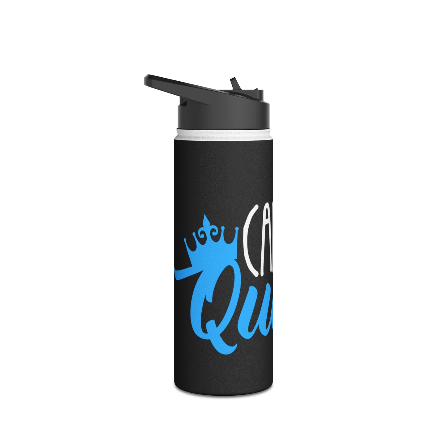 "Camp Queen" Stainless Steel Water Bottle - Blue