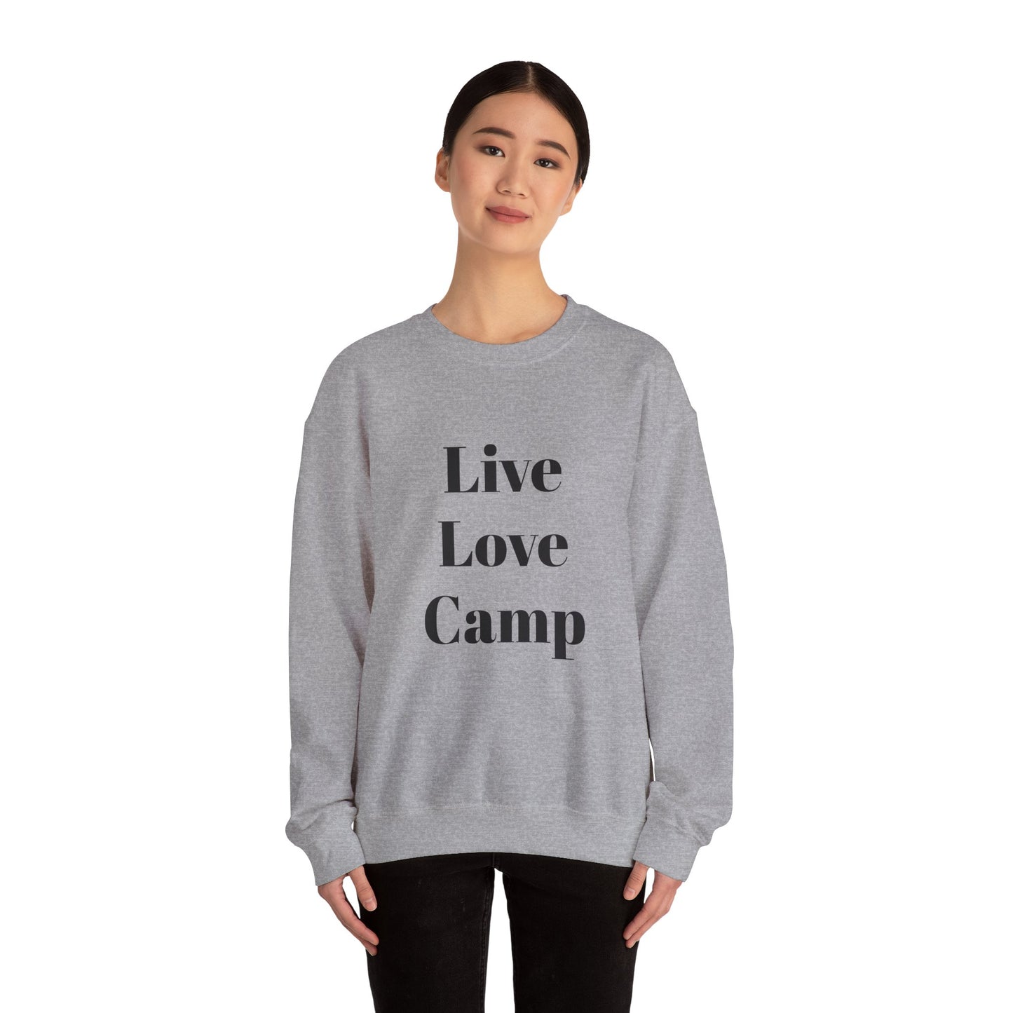 "Live, Love, Camp" Heavy Blend™ Crewneck Sweatshirt