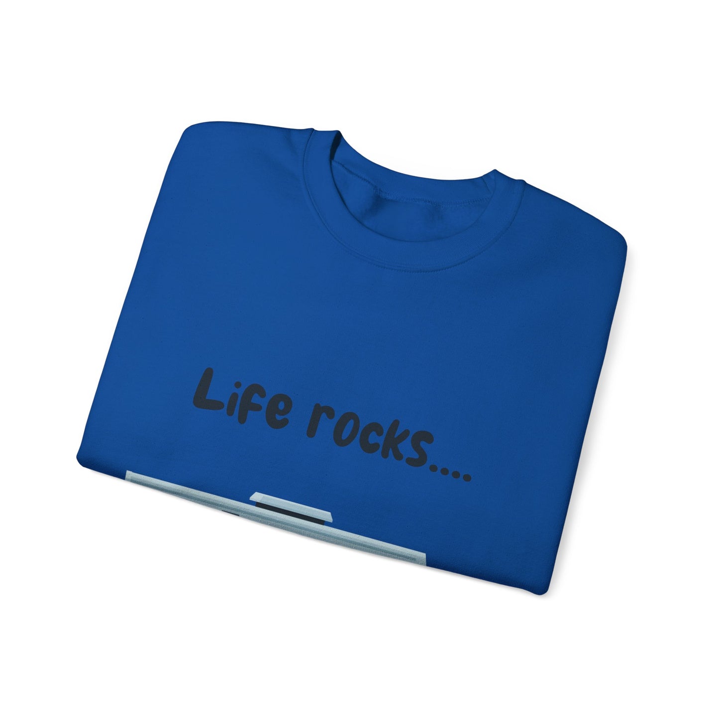"Life Rocks" 2-Sided Graphic Heavy Blend™ Crewneck Sweatshirt
