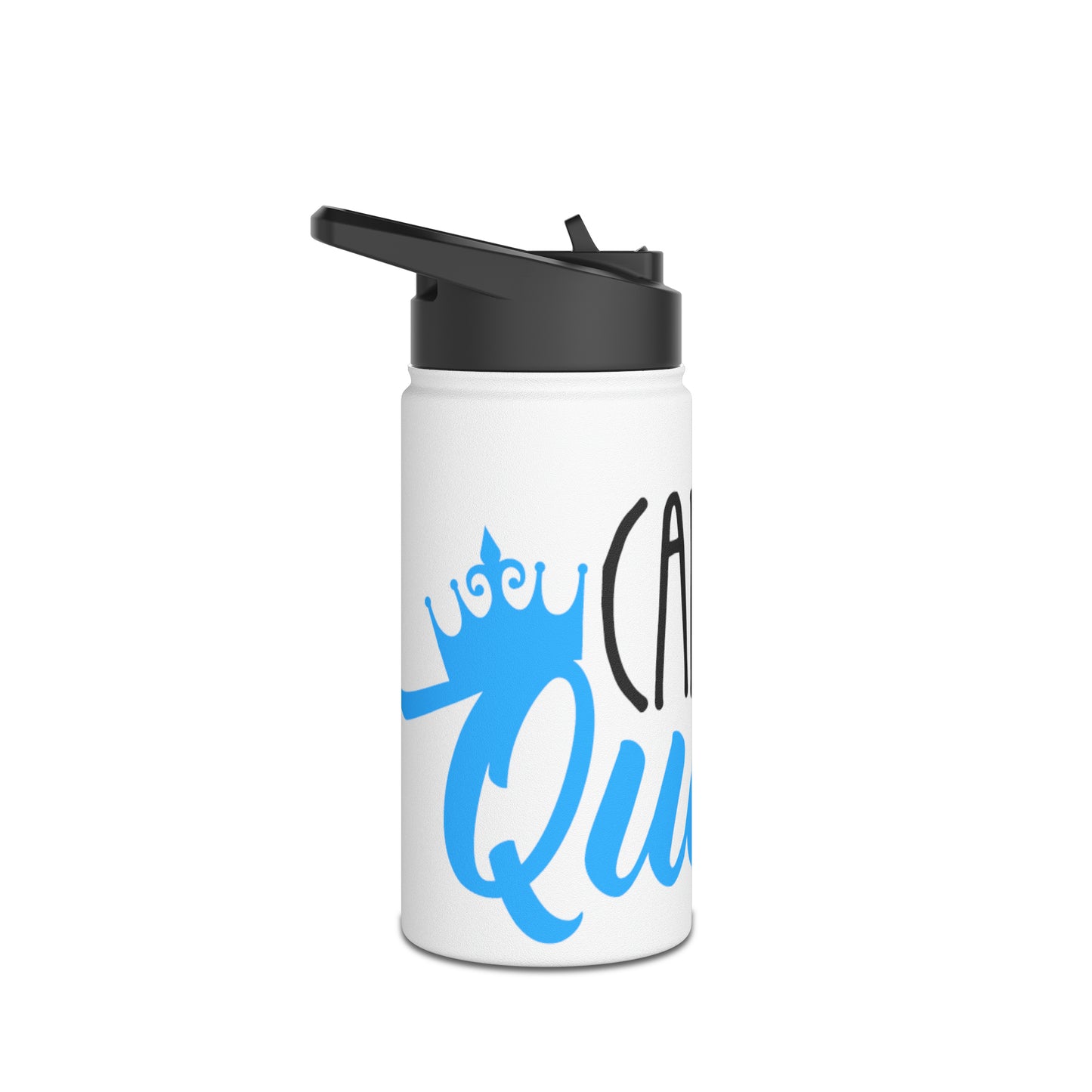 "Camp Queen" Stainless Steel Water Bottle - Blue