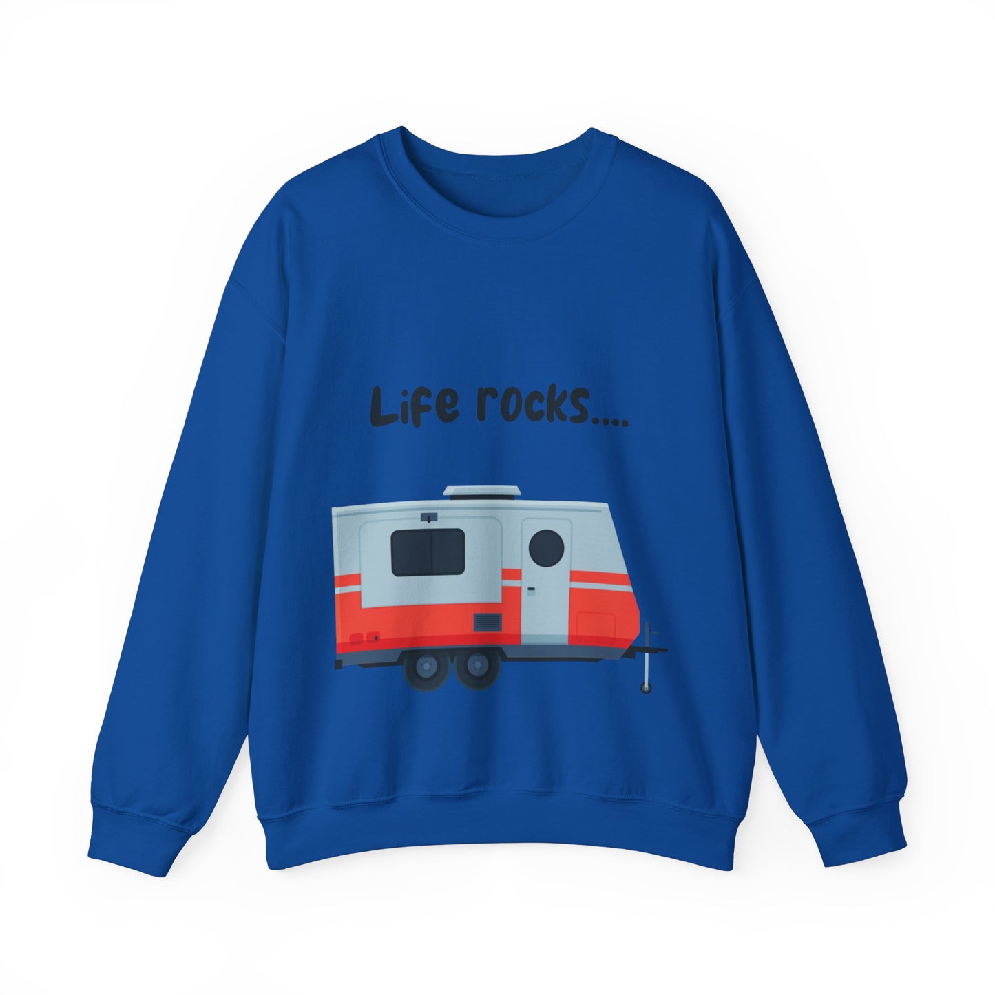 "Life Rocks" 2-Sided Graphic Heavy Blend™ Crewneck Sweatshirt