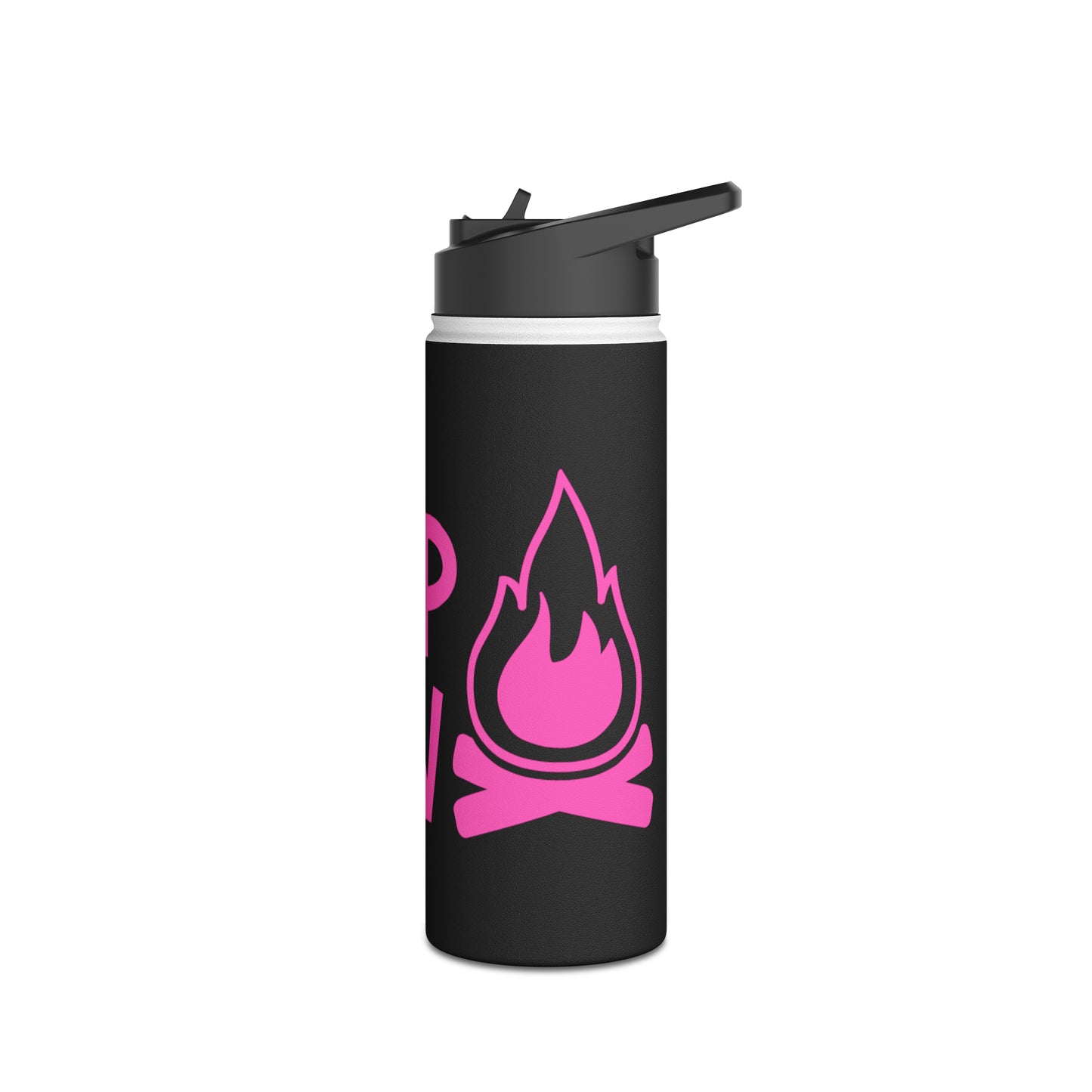 "Camp Crew" Stainless Steel Water Bottle - Pink
