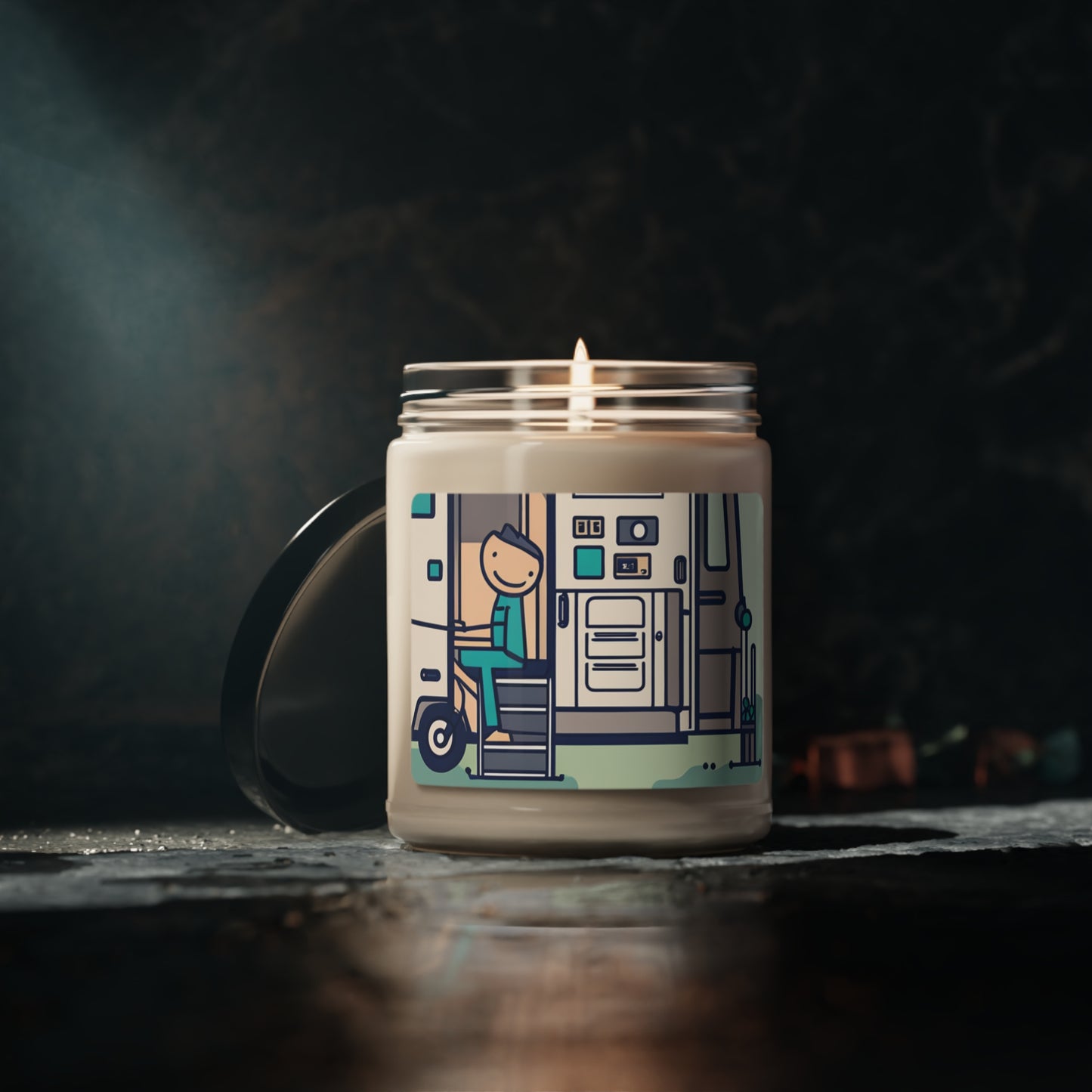 Animated Camper Scented Soy Candle, 9oz