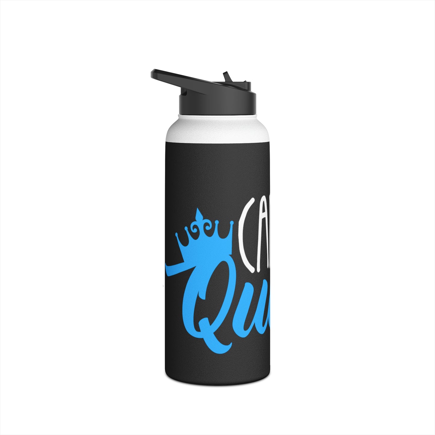"Camp Queen" Stainless Steel Water Bottle - Blue