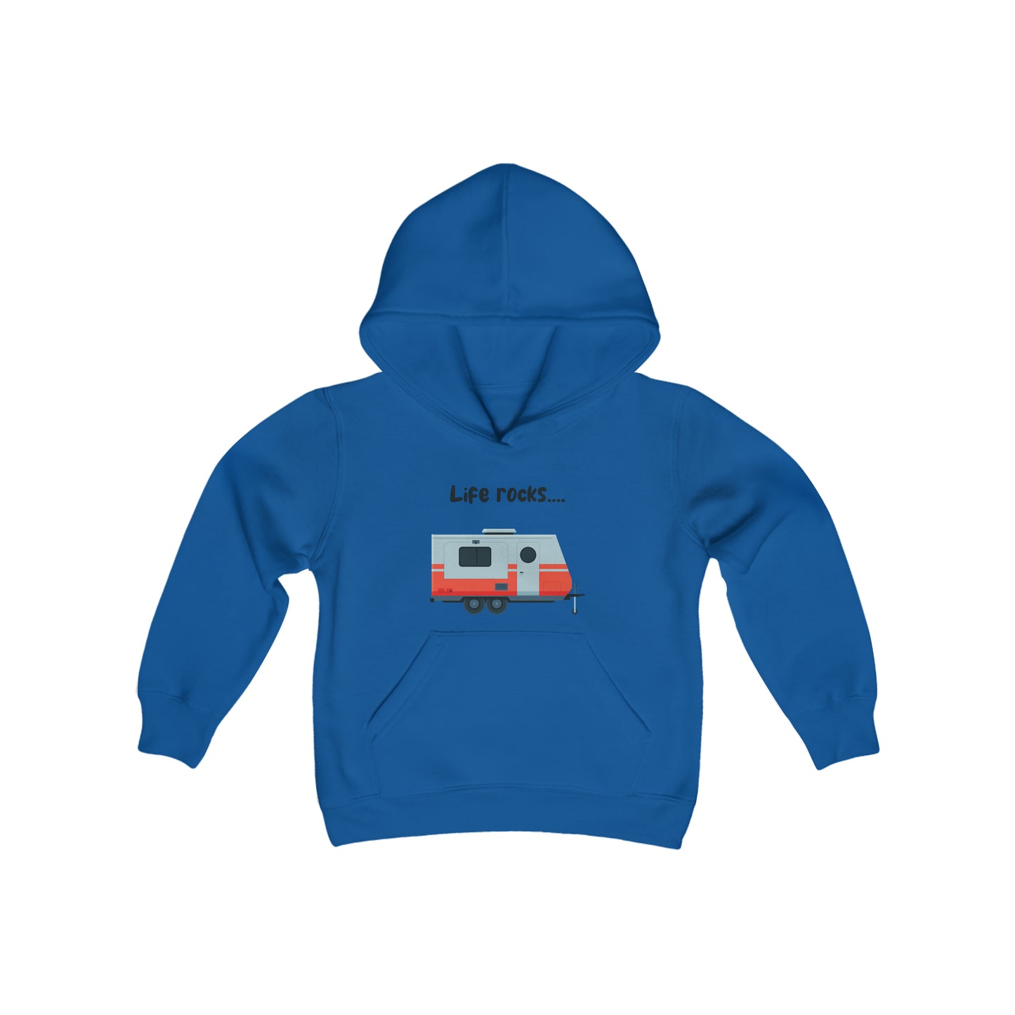 "Life Rocks" 2-Sided Graphic Youth Heavy Blend Hooded Sweatshirt