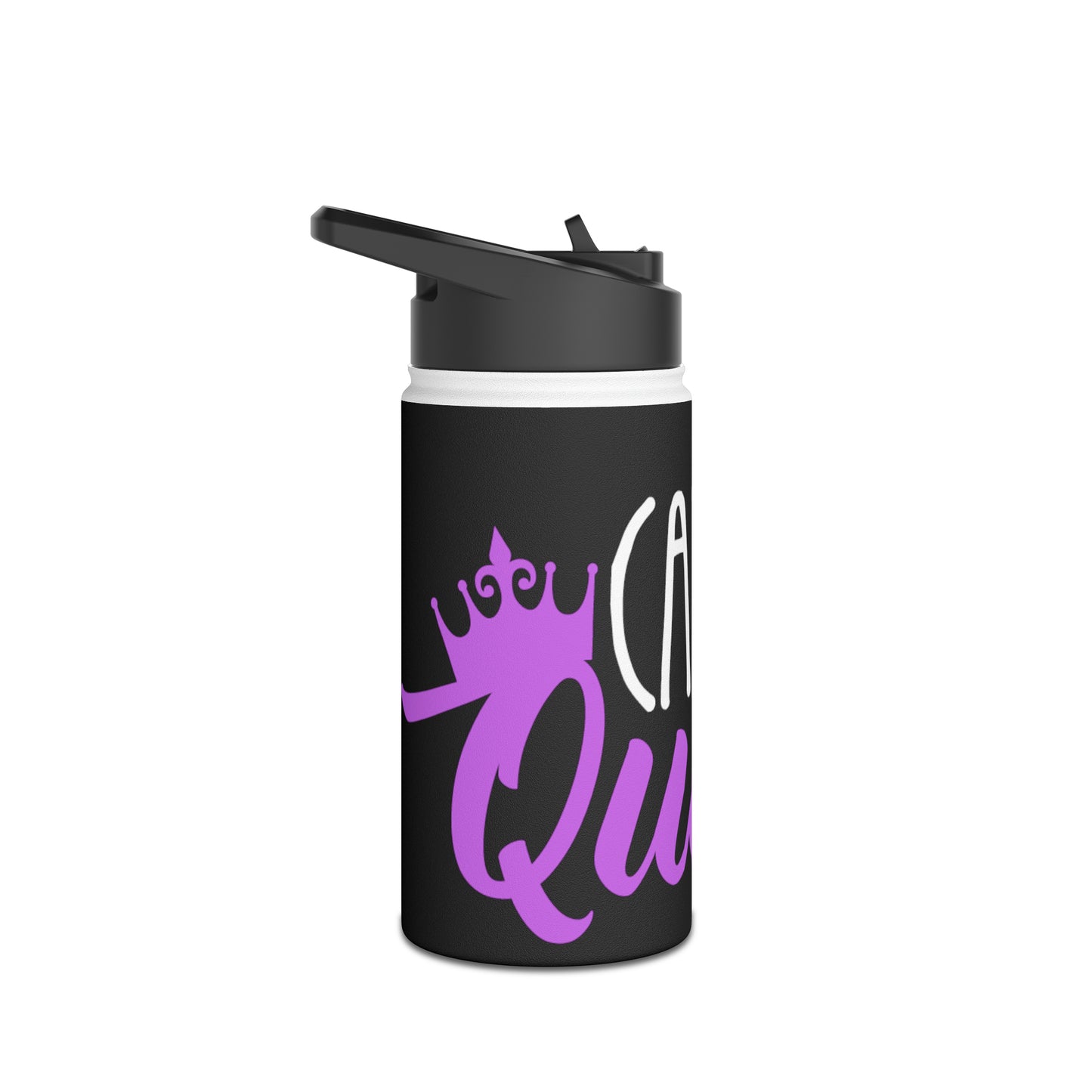 "Camp Queen" Stainless Steel Water Bottle - Purple