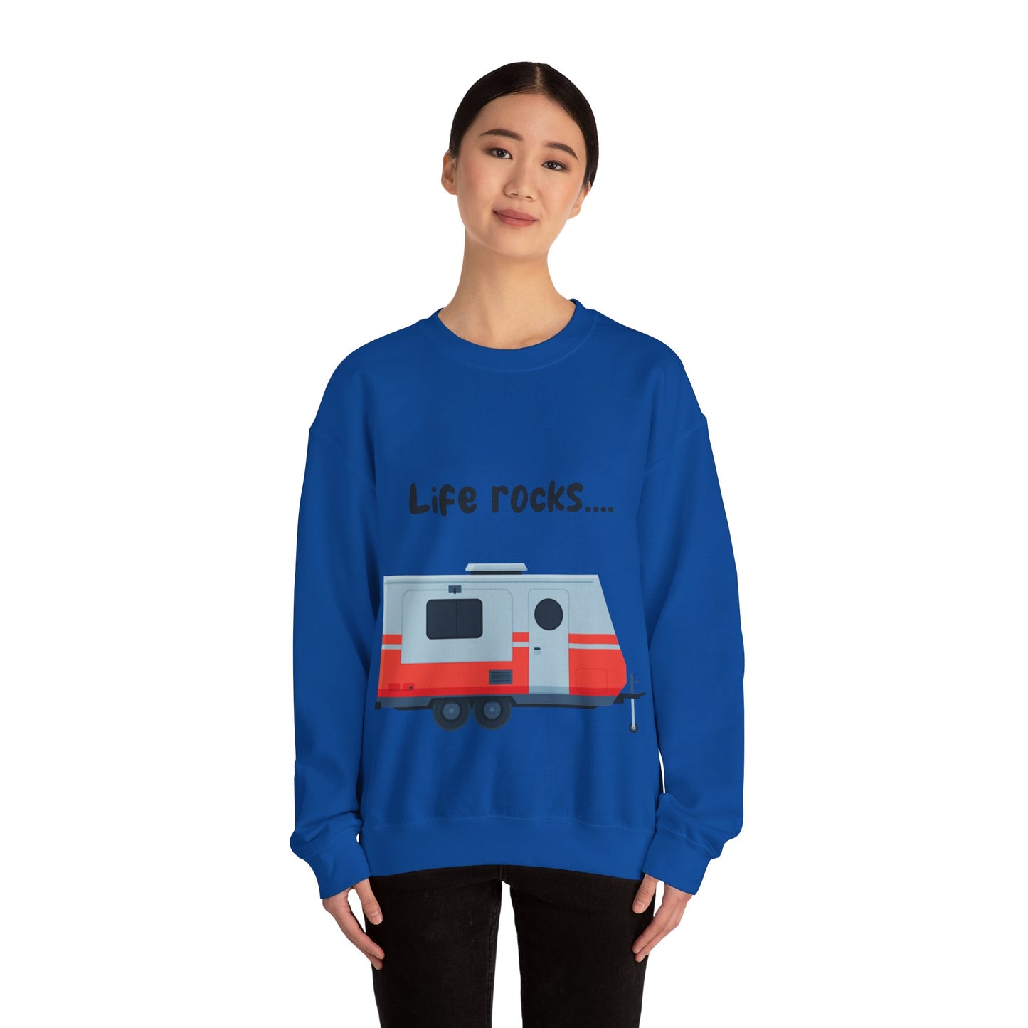 "Life Rocks" 2-Sided Graphic Heavy Blend™ Crewneck Sweatshirt