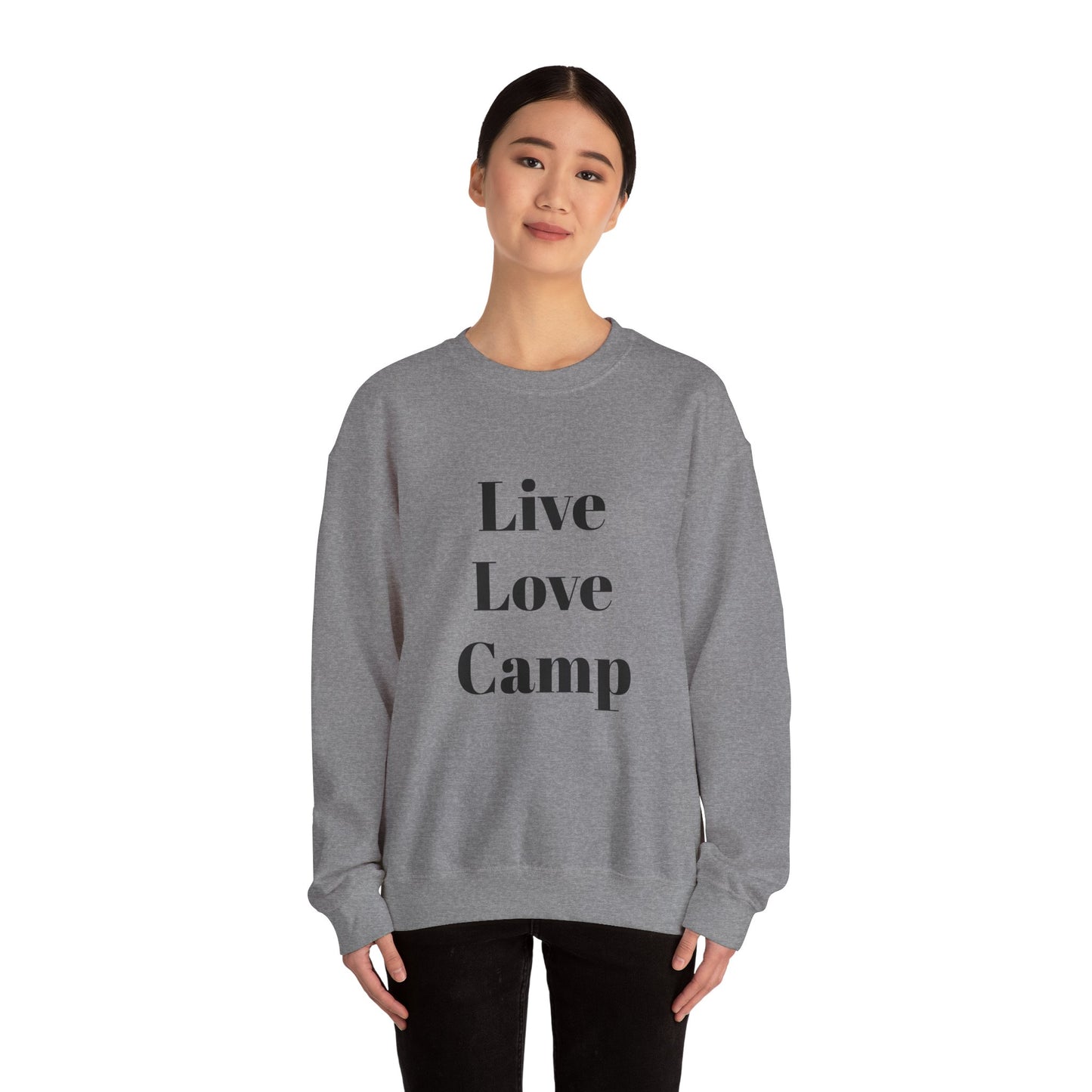 "Live, Love, Camp" Heavy Blend™ Crewneck Sweatshirt