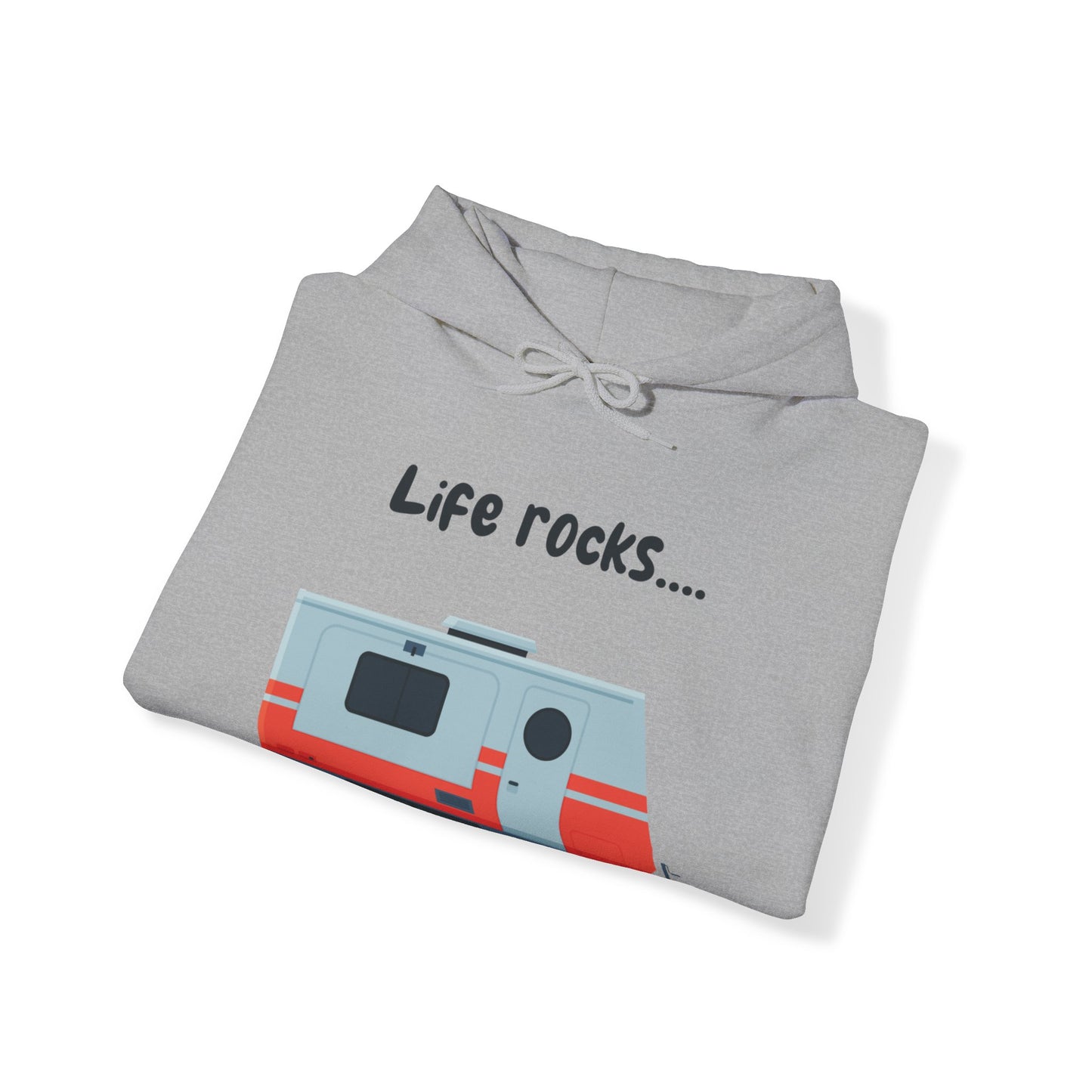 "Life Rocks" 2-Sided Graphic Heavy Blend™ Hooded Sweatshirt