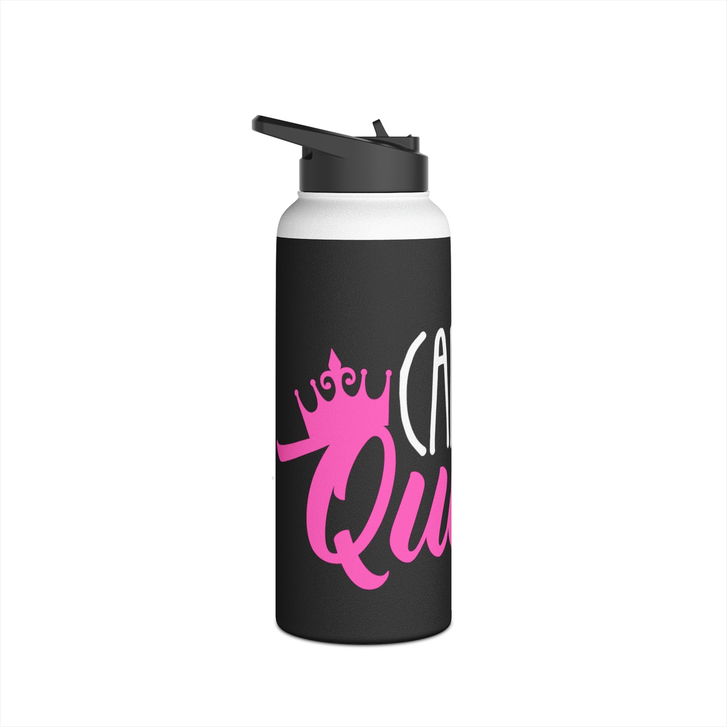 "Camp Queen" Stainless Steel Water Bottle - Pink