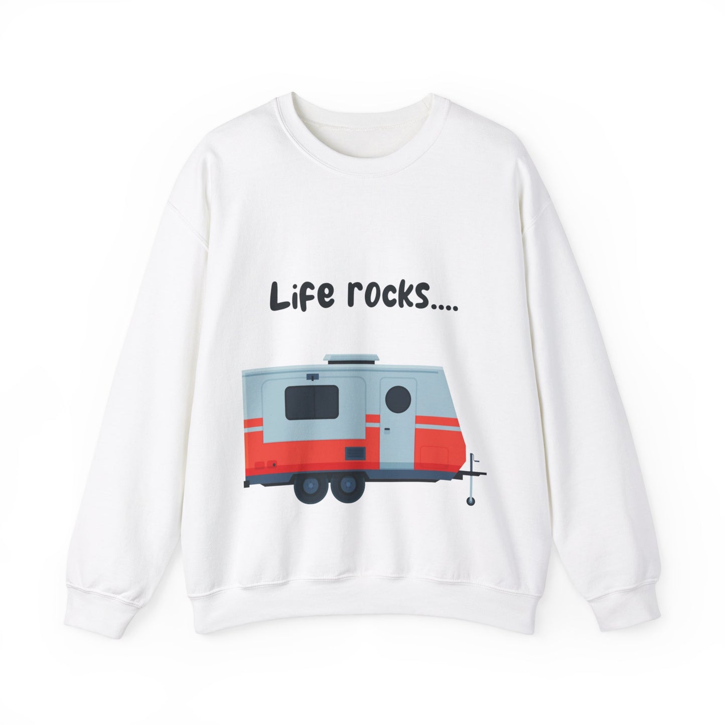 "Life Rocks" 2-Sided Graphic Heavy Blend™ Crewneck Sweatshirt