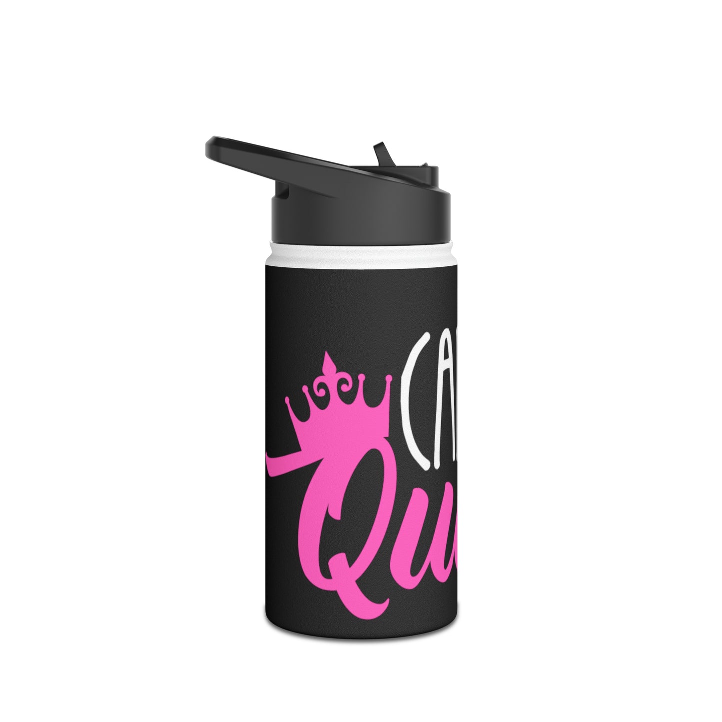 "Camp Queen" Stainless Steel Water Bottle - Pink