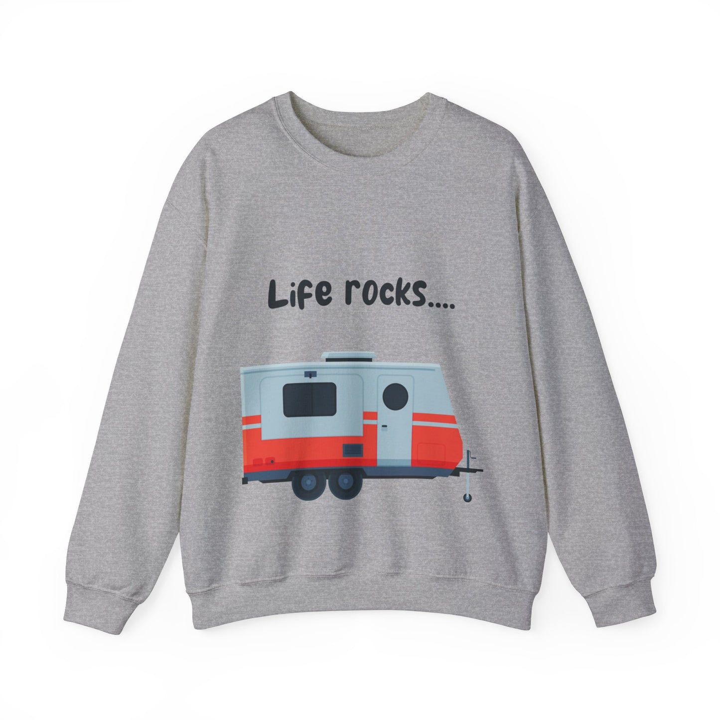 "Life Rocks" 2-Sided Graphic Heavy Blend™ Crewneck Sweatshirt