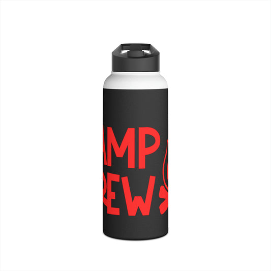 "Camp Crew" Stainless Steel Water Bottle - Red