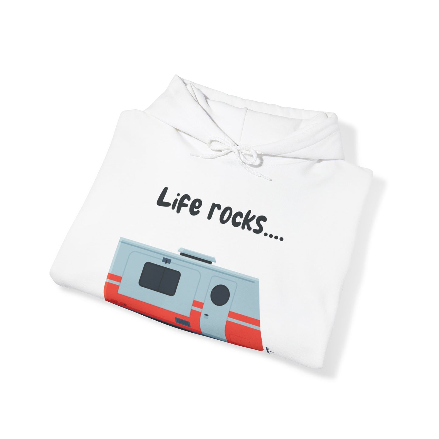 "Life Rocks" 2-Sided Graphic Heavy Blend™ Hooded Sweatshirt