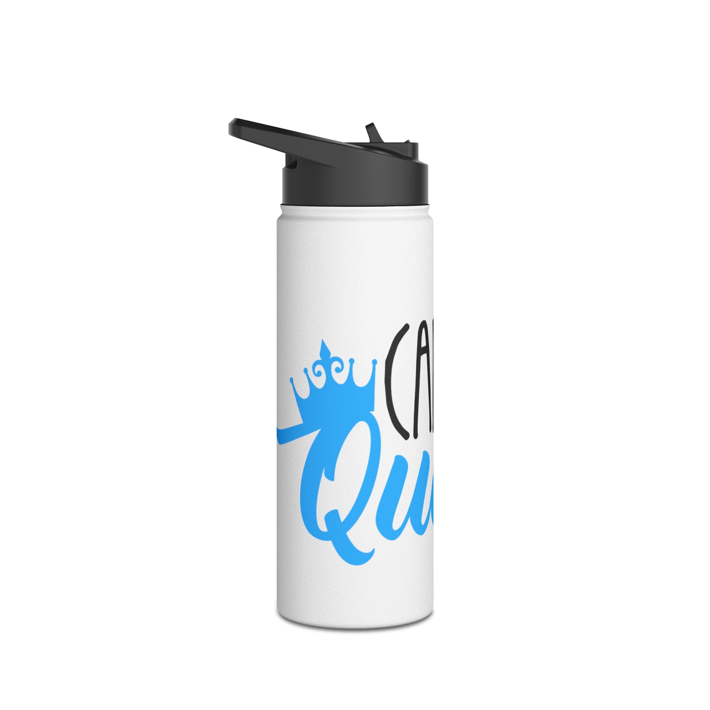 "Camp Queen" Stainless Steel Water Bottle - Blue