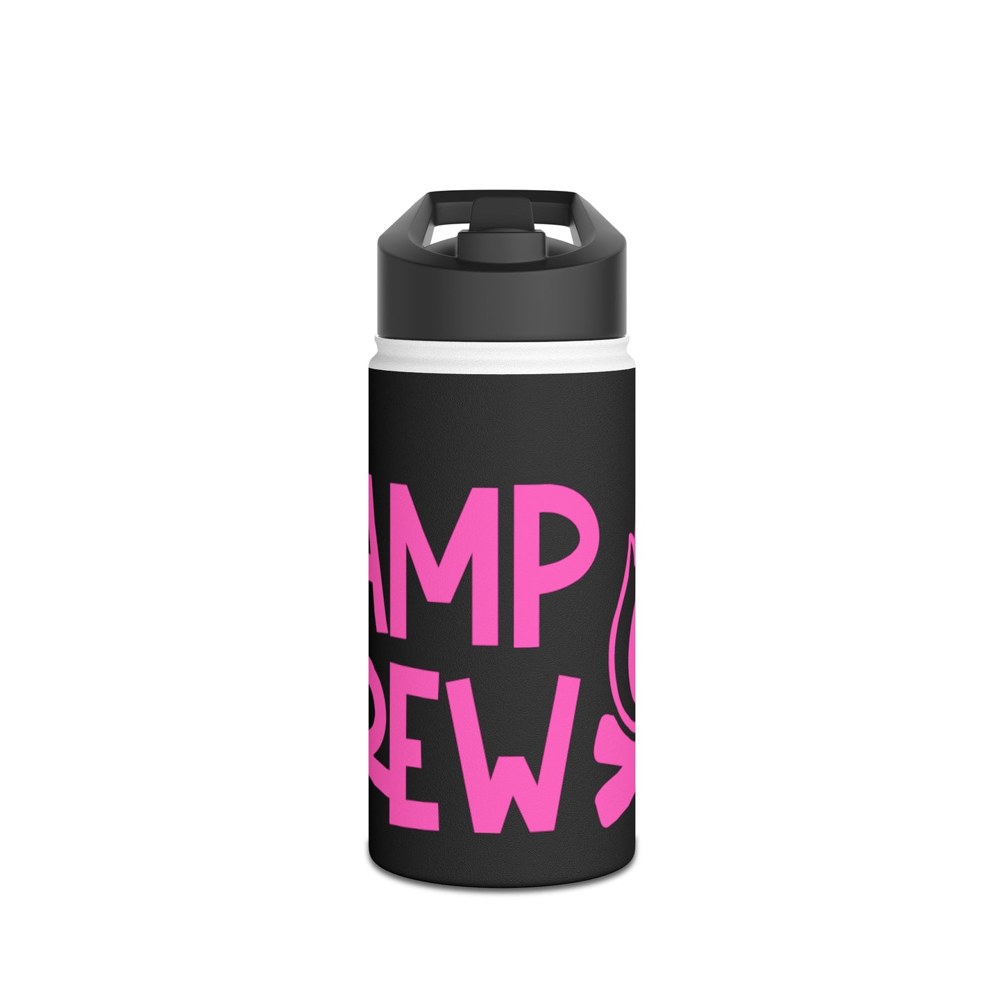 "Camp Crew" Stainless Steel Water Bottle - Pink