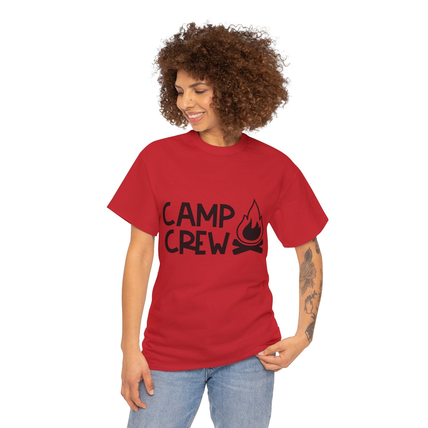 "Camp Crew" Adult Heavy Cotton Tee - Black