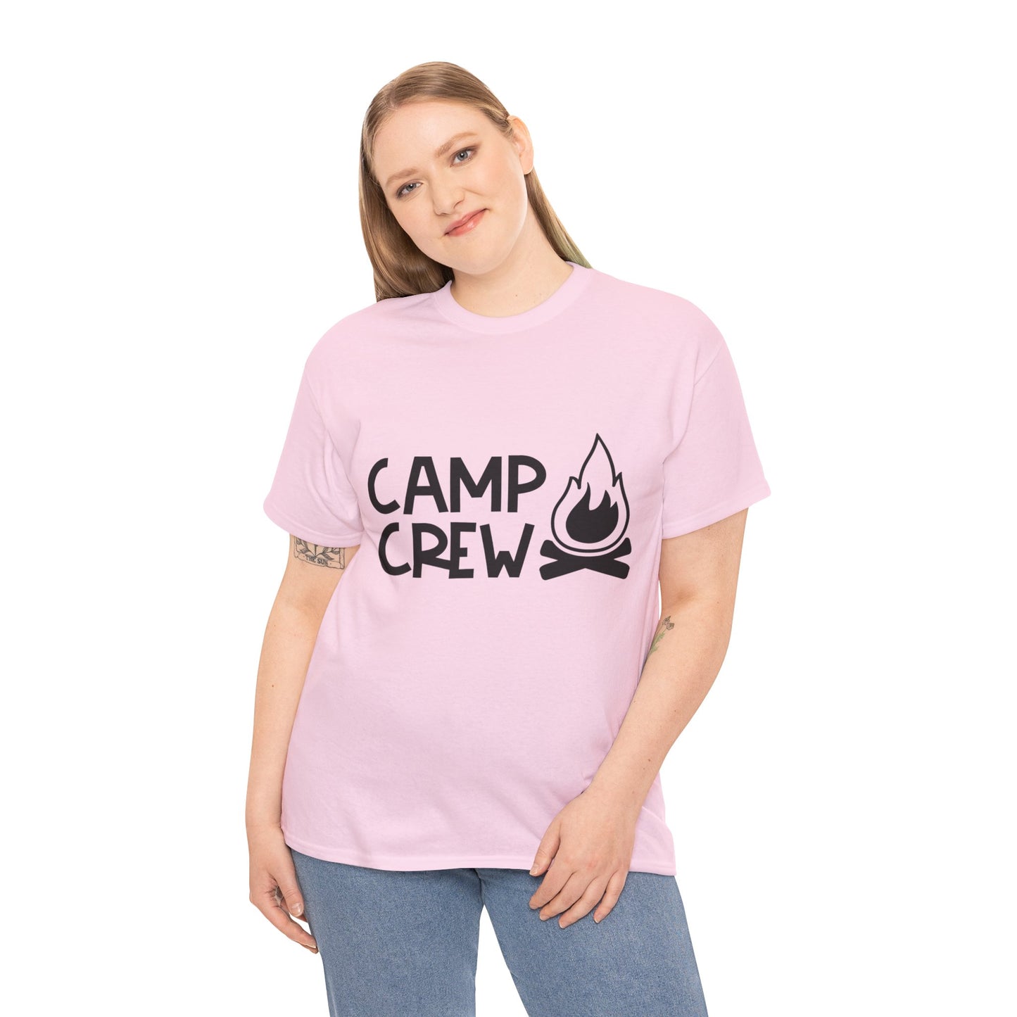 "Camp Crew" Adult Heavy Cotton Tee - Black