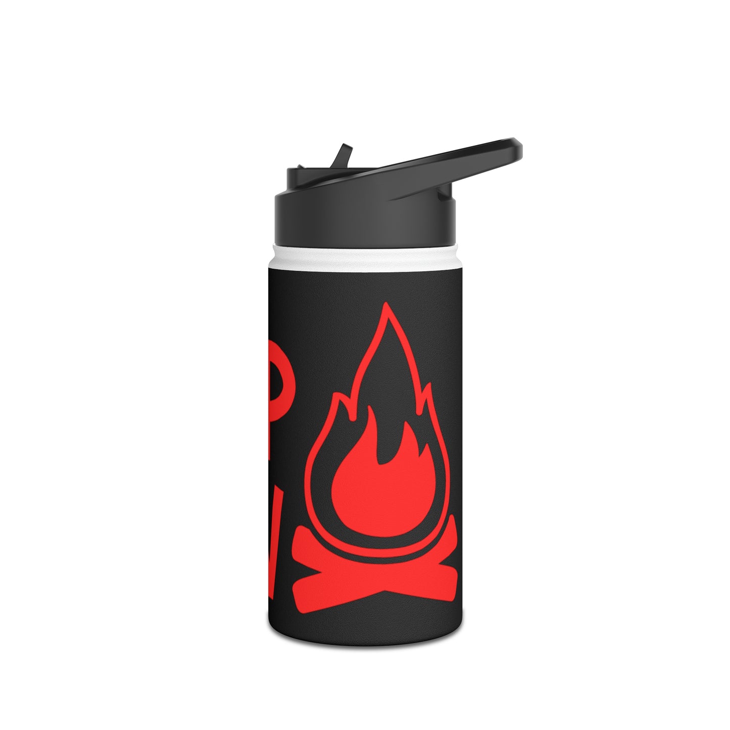 "Camp Crew" Stainless Steel Water Bottle - Red