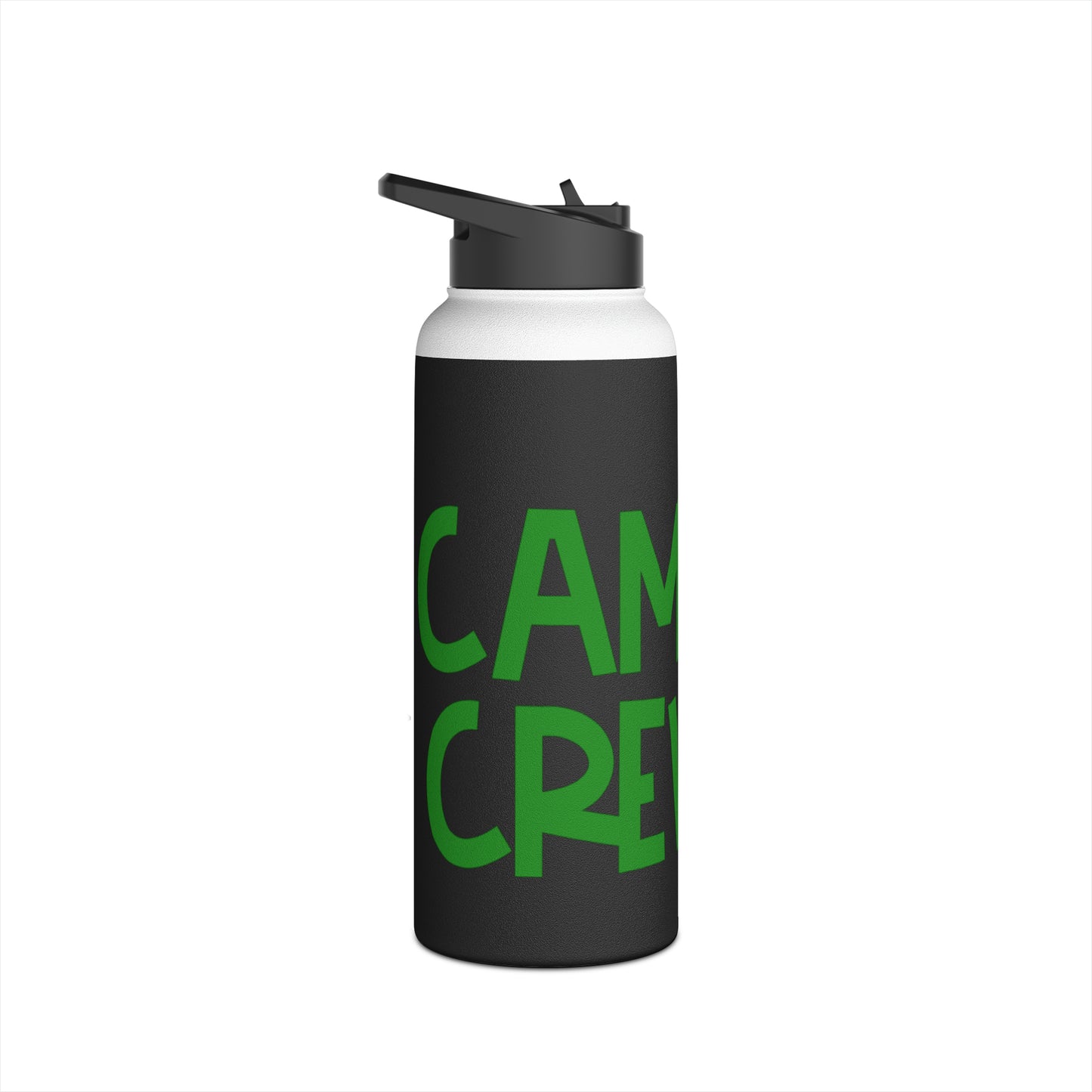 "Camp Crew" Stainless Steel Water Bottle - Green