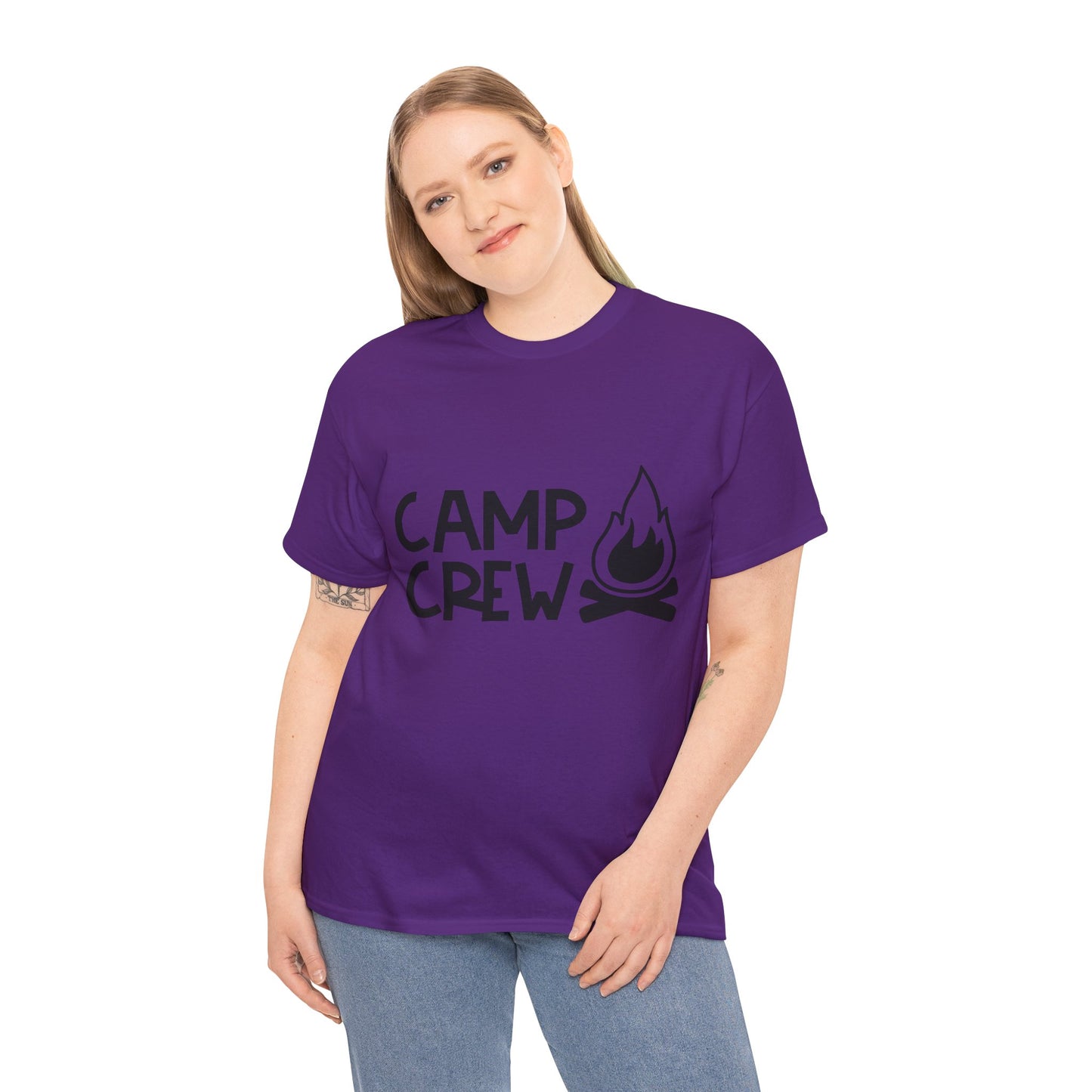 "Camp Crew" Adult Heavy Cotton Tee - Black