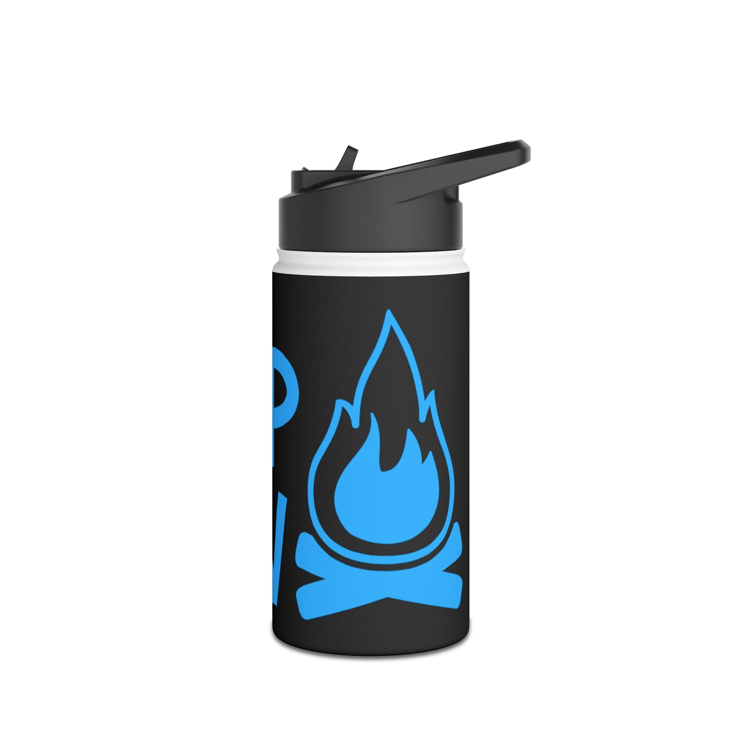 "Camp Crew" Stainless Steel Water Bottle - Blue