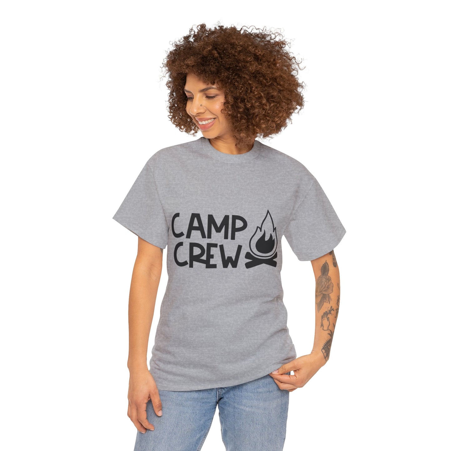 "Camp Crew" Adult Heavy Cotton Tee - Black