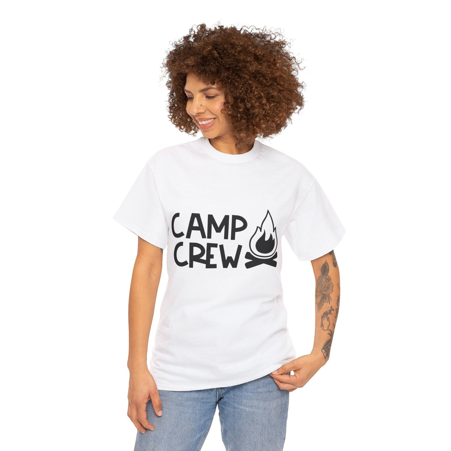 "Camp Crew" Adult Heavy Cotton Tee - Black