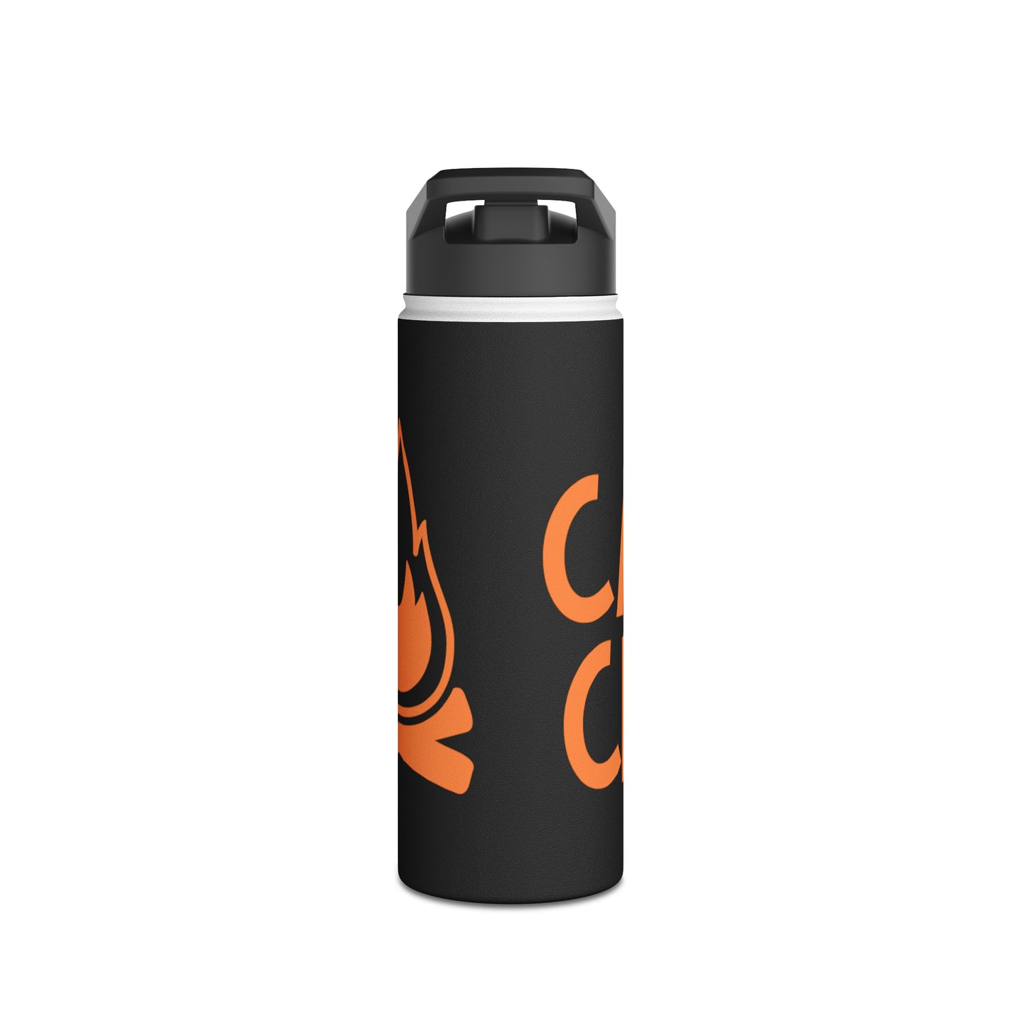 "Camp Crew" Stainless Steel Water Bottle - Orange