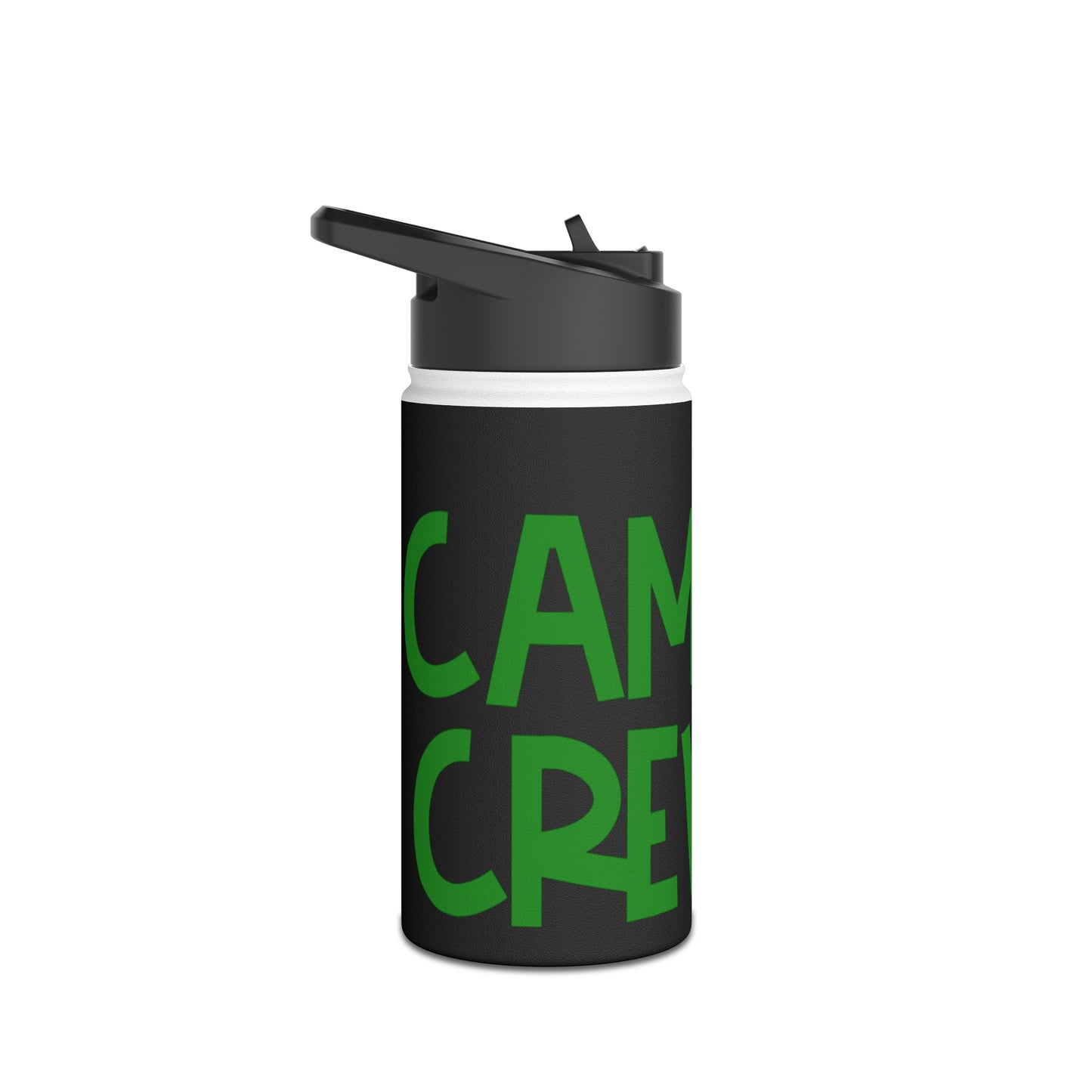 "Camp Crew" Stainless Steel Water Bottle - Green