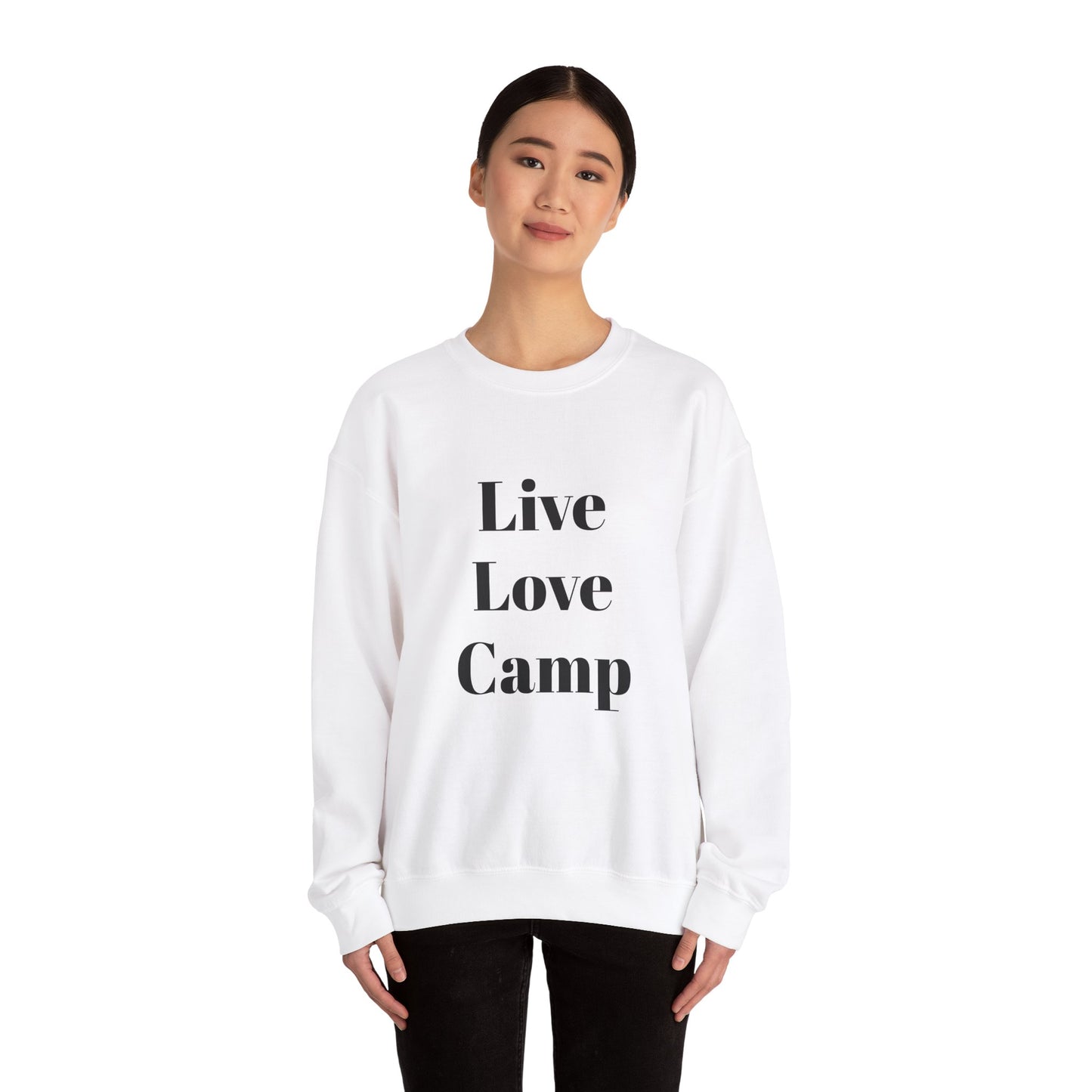 "Live, Love, Camp" Heavy Blend™ Crewneck Sweatshirt