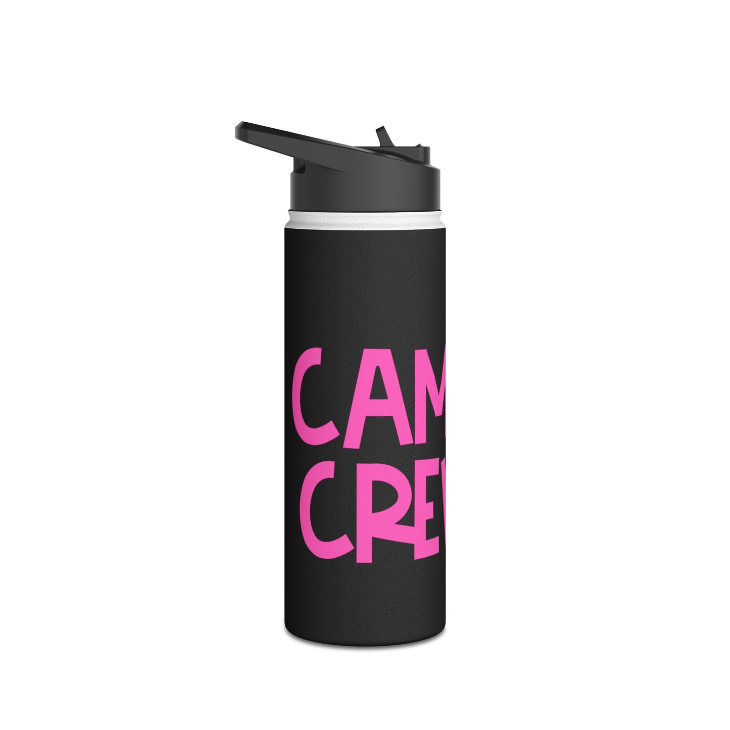 "Camp Crew" Stainless Steel Water Bottle - Pink