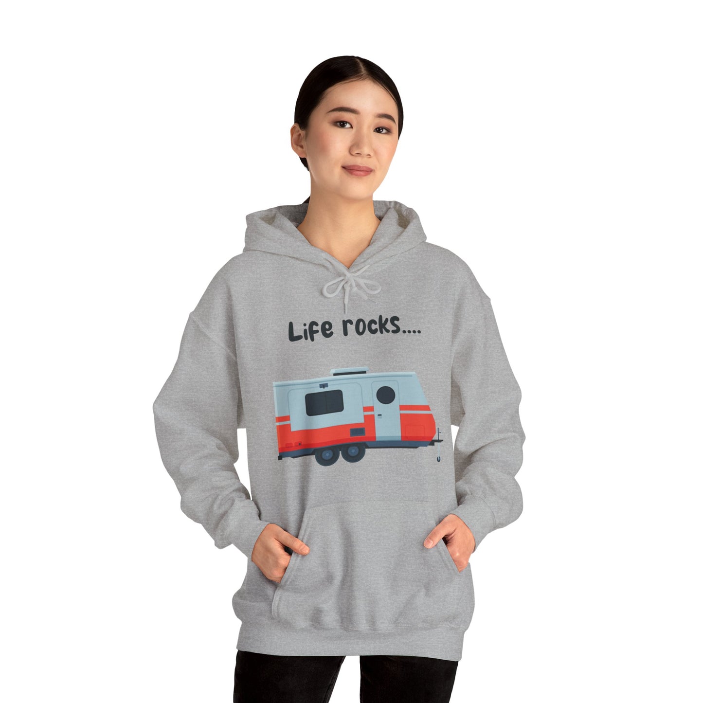 "Life Rocks" 2-Sided Graphic Heavy Blend™ Hooded Sweatshirt