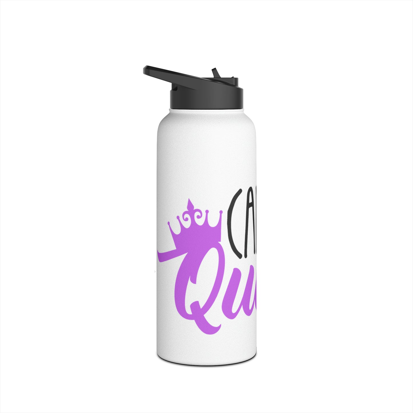 "Camp Queen" Stainless Steel Water Bottle - Purple