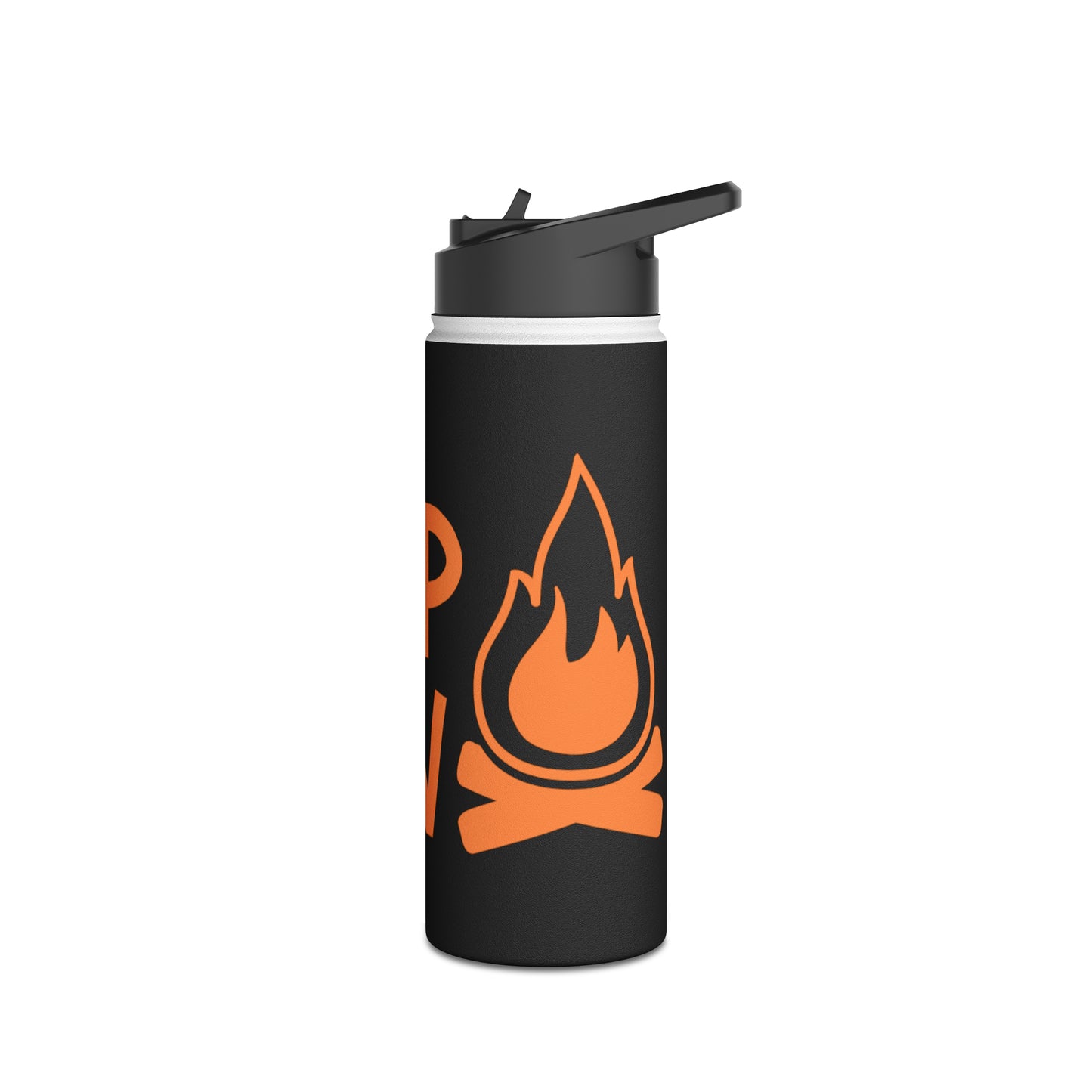 "Camp Crew" Stainless Steel Water Bottle - Orange