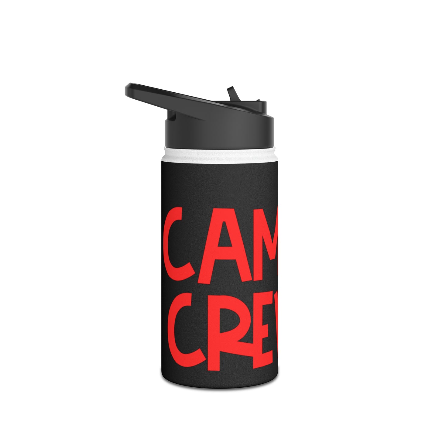 "Camp Crew" Stainless Steel Water Bottle - Red