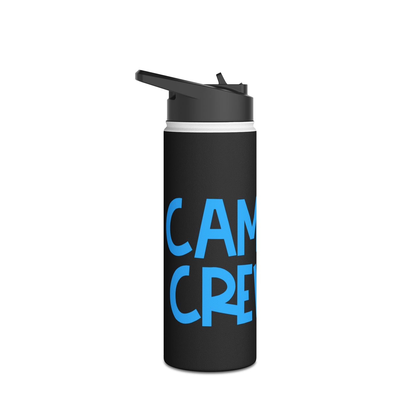 "Camp Crew" Stainless Steel Water Bottle - Blue