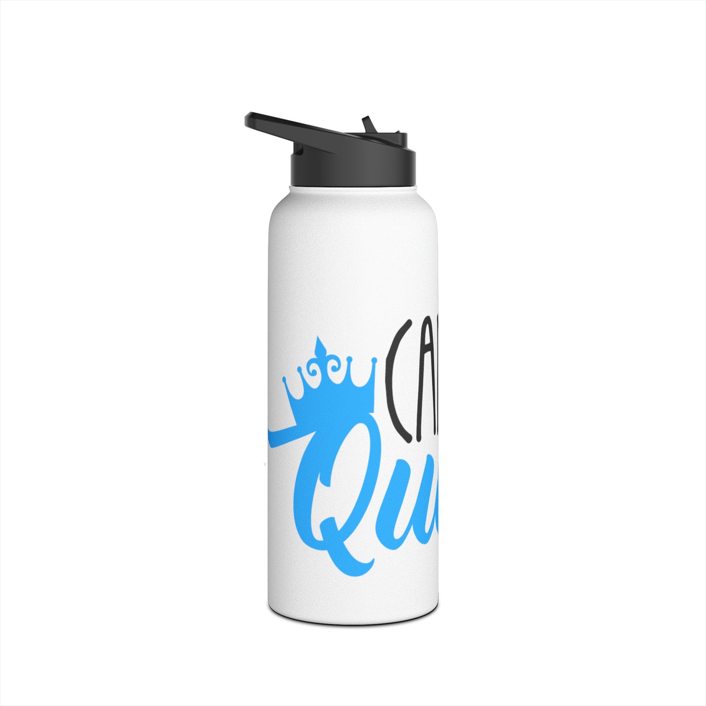 "Camp Queen" Stainless Steel Water Bottle - Blue
