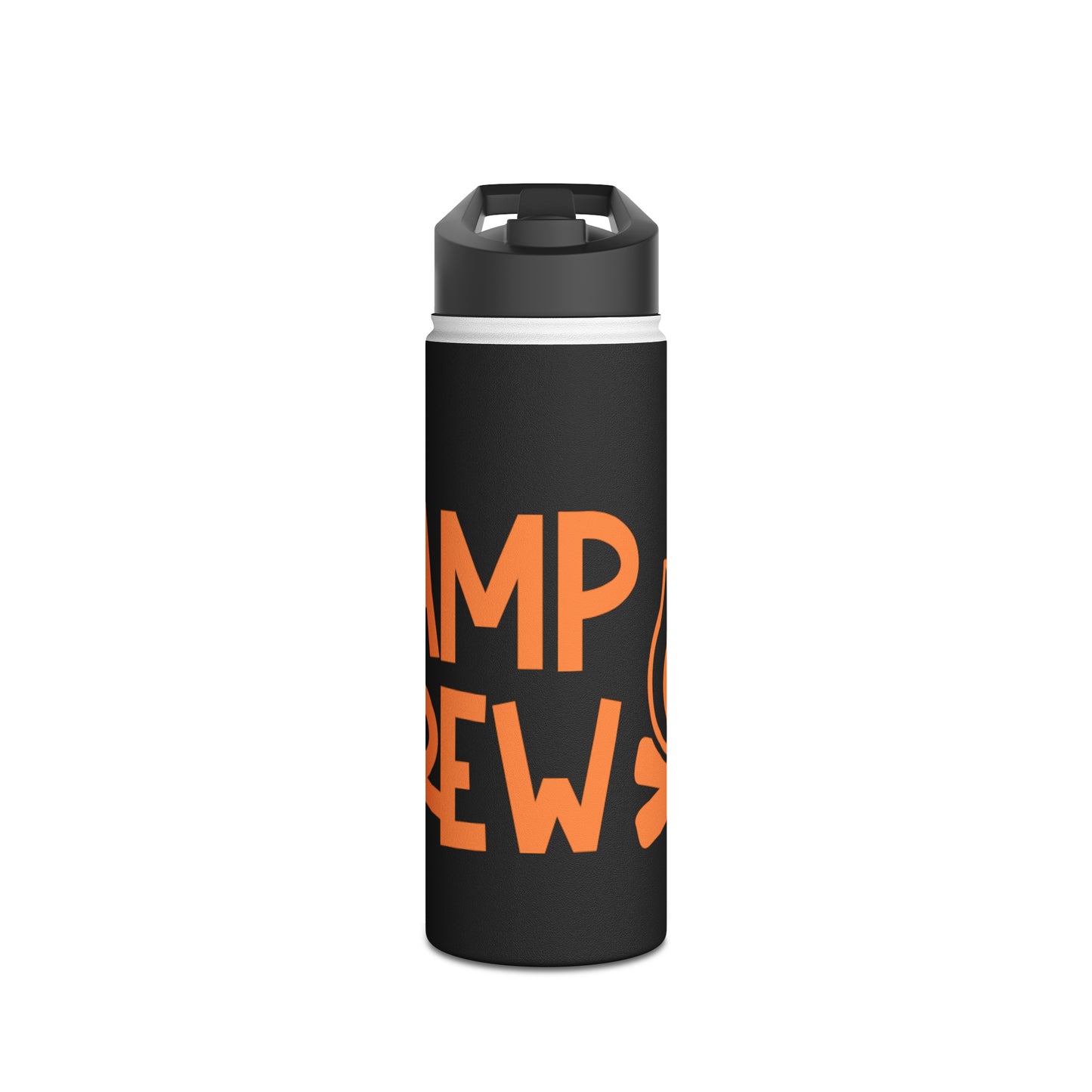 "Camp Crew" Stainless Steel Water Bottle - Orange