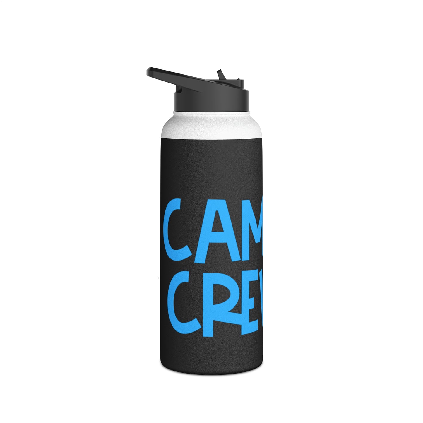 "Camp Crew" Stainless Steel Water Bottle - Blue