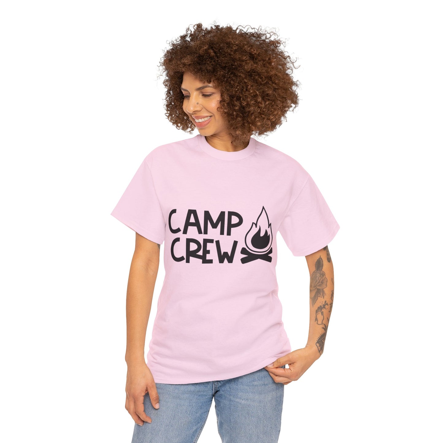 "Camp Crew" Adult Heavy Cotton Tee - Black