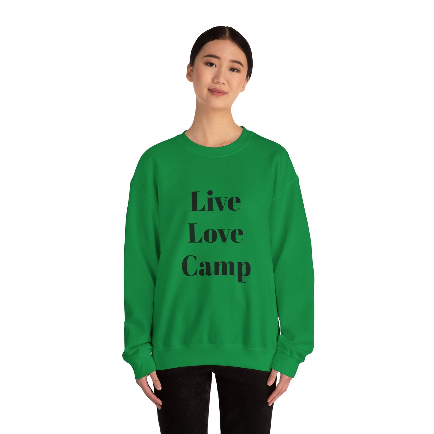 "Live, Love, Camp" Heavy Blend™ Crewneck Sweatshirt