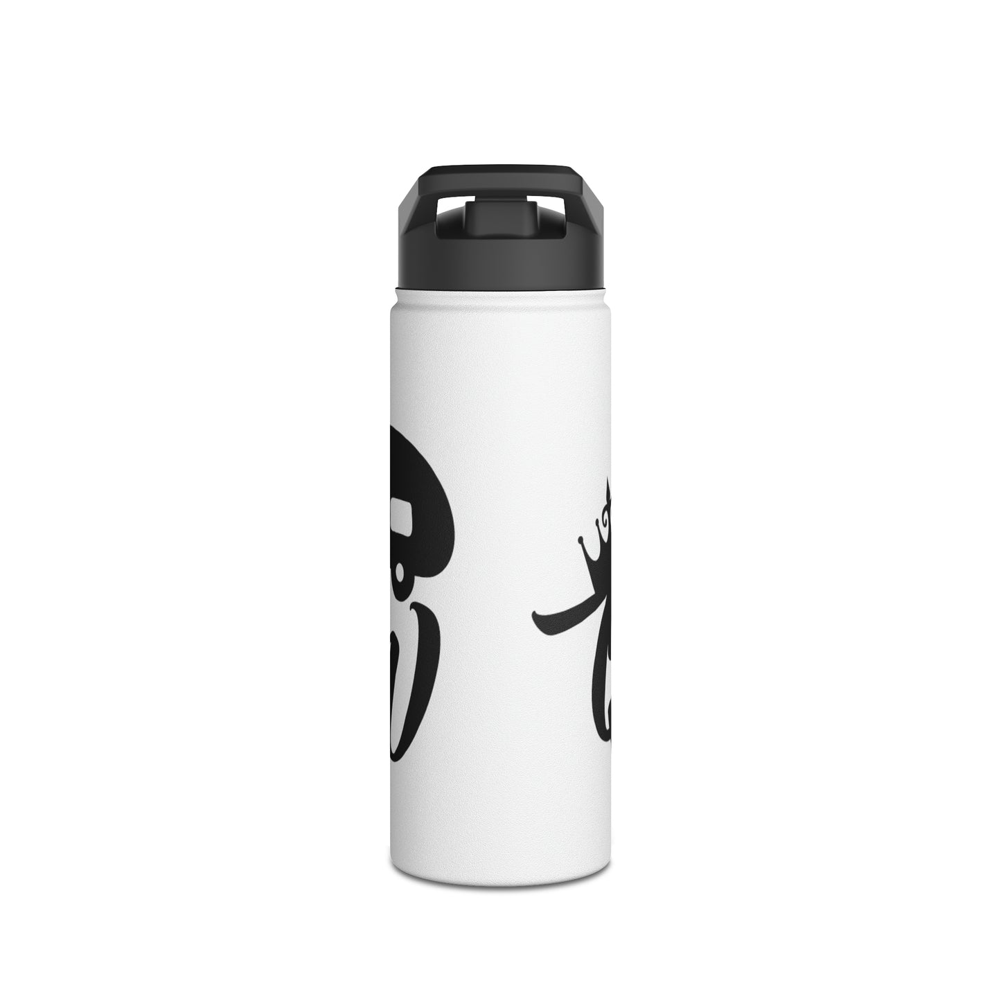 "Camp Queen" Stainless Steel Water Bottle - Black