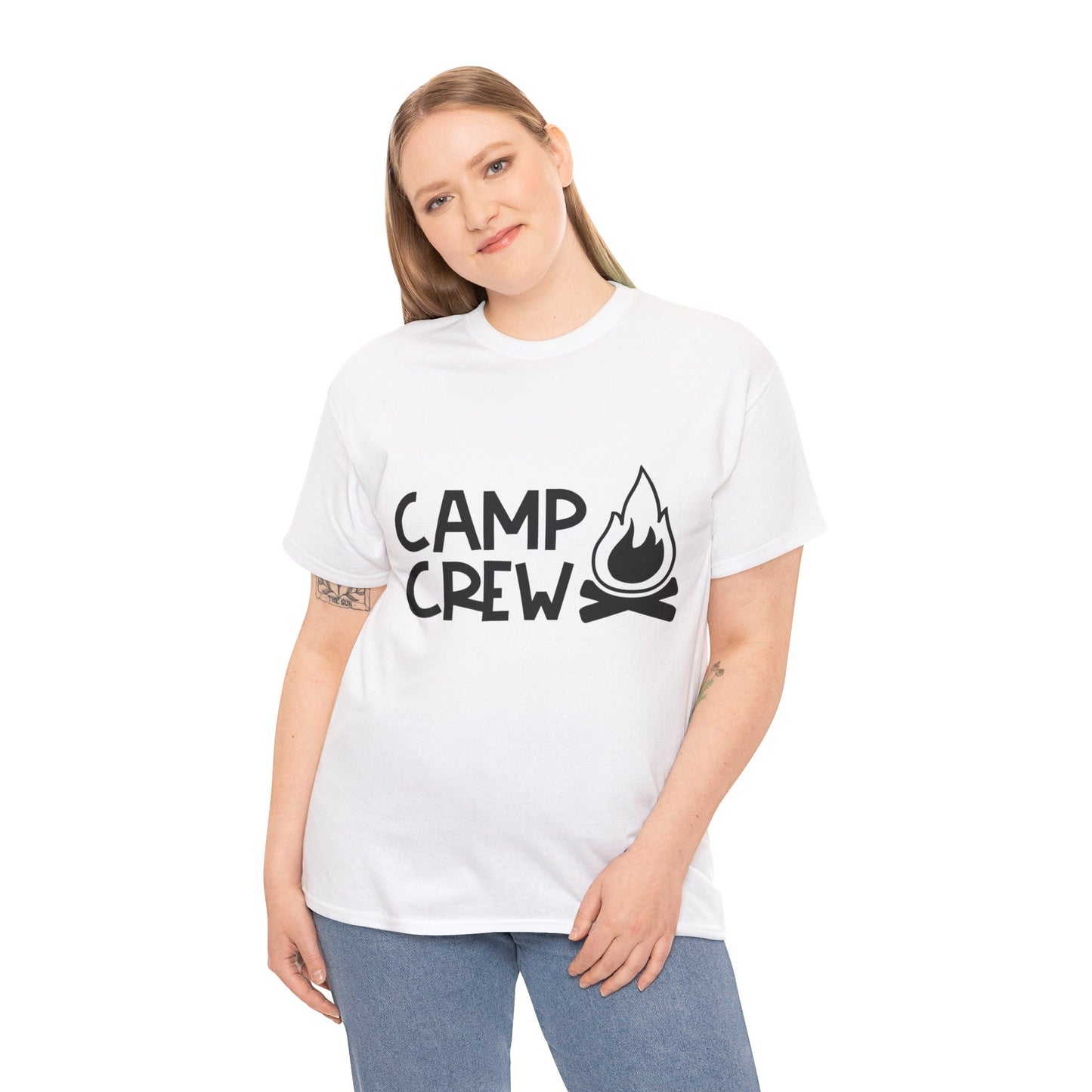 "Camp Crew" Adult Heavy Cotton Tee - Black