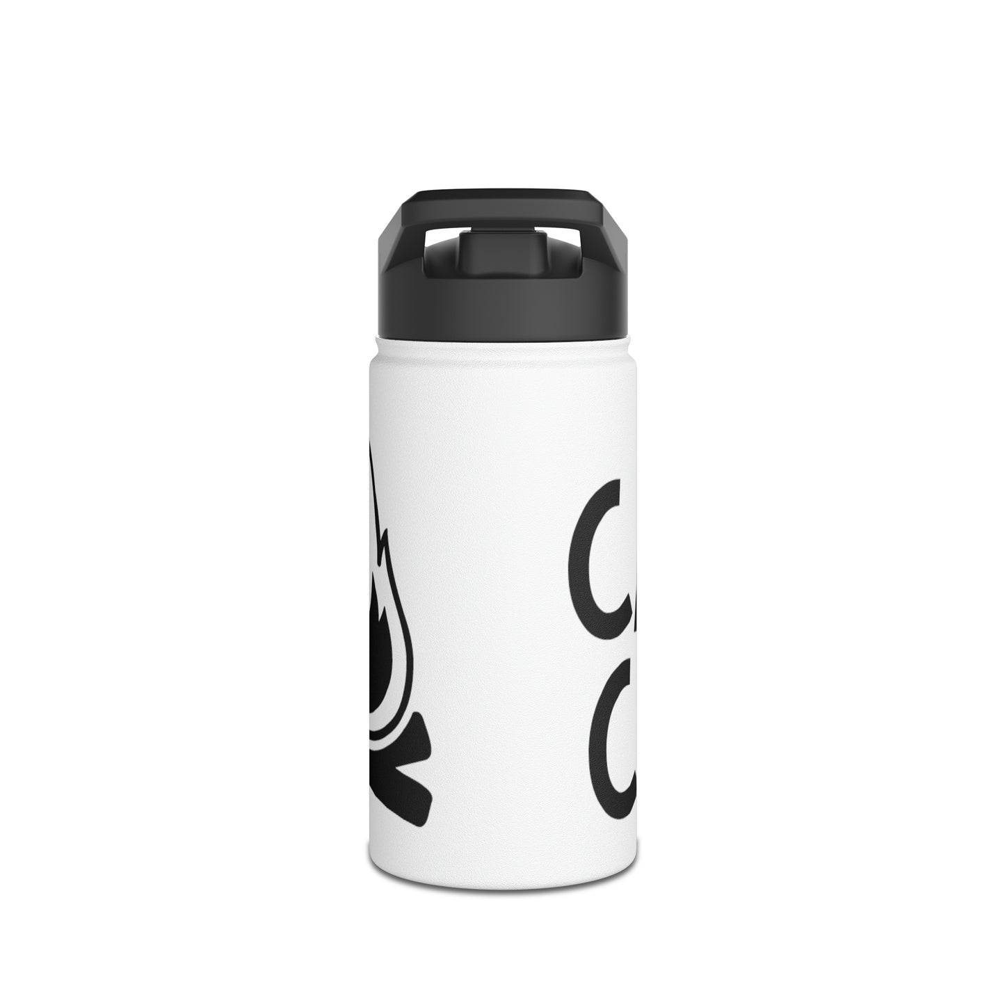 "Camp Crew" Stainless Steel Water Bottle - Black