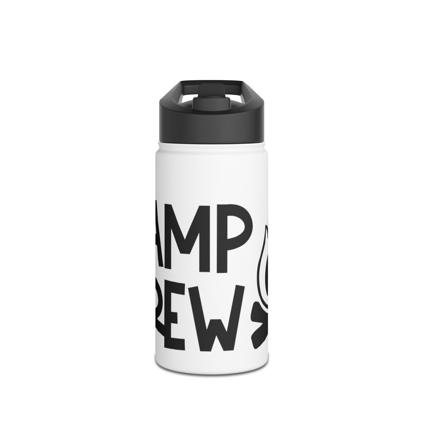 "Camp Crew" Stainless Steel Water Bottle - Black