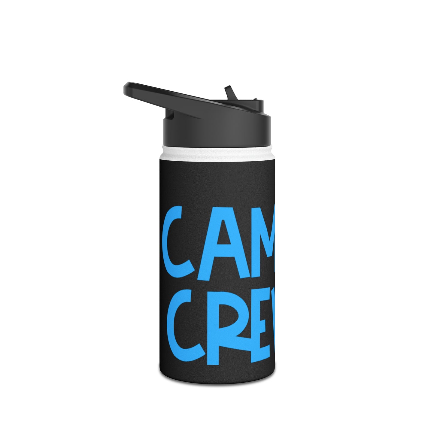 "Camp Crew" Stainless Steel Water Bottle - Blue