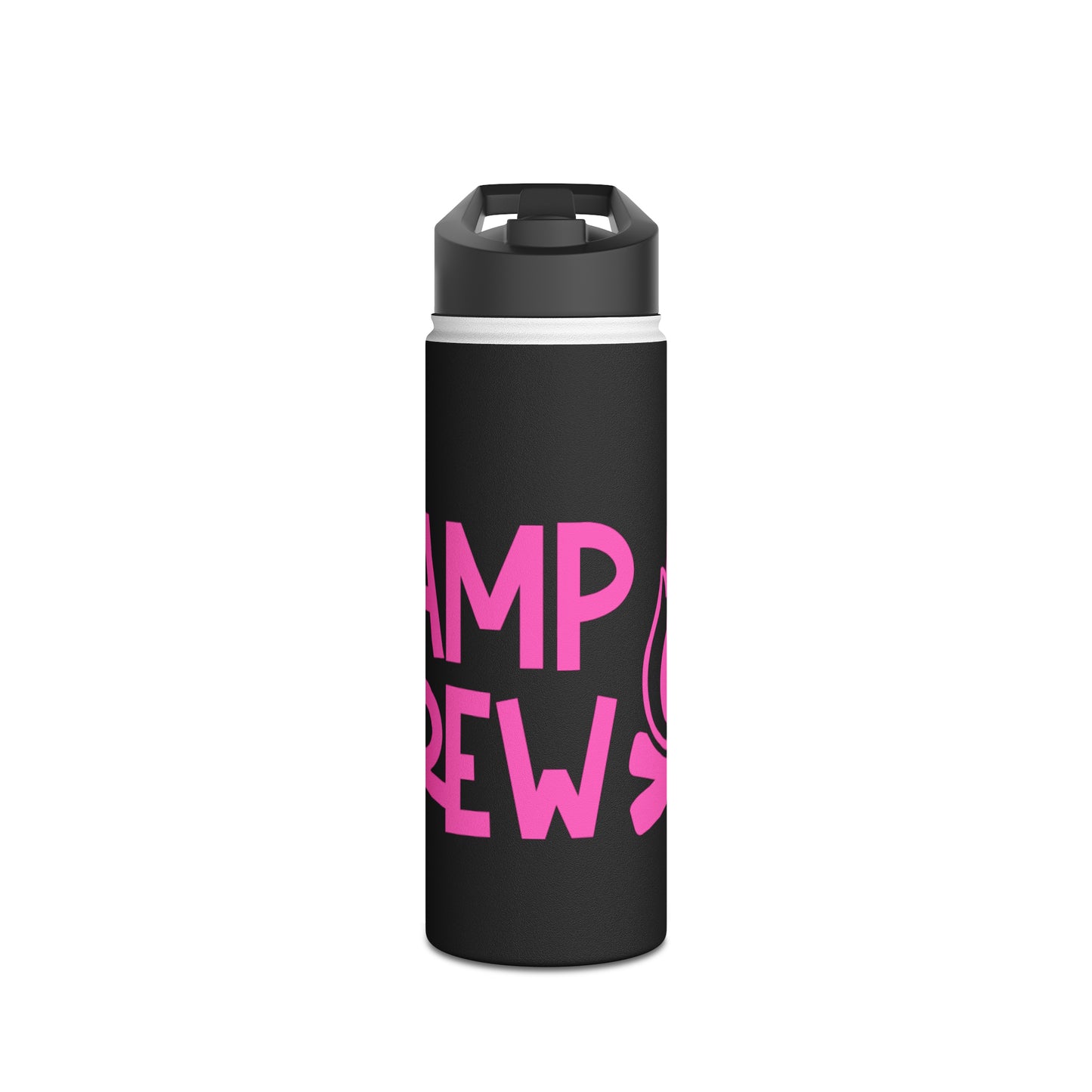 "Camp Crew" Stainless Steel Water Bottle - Pink