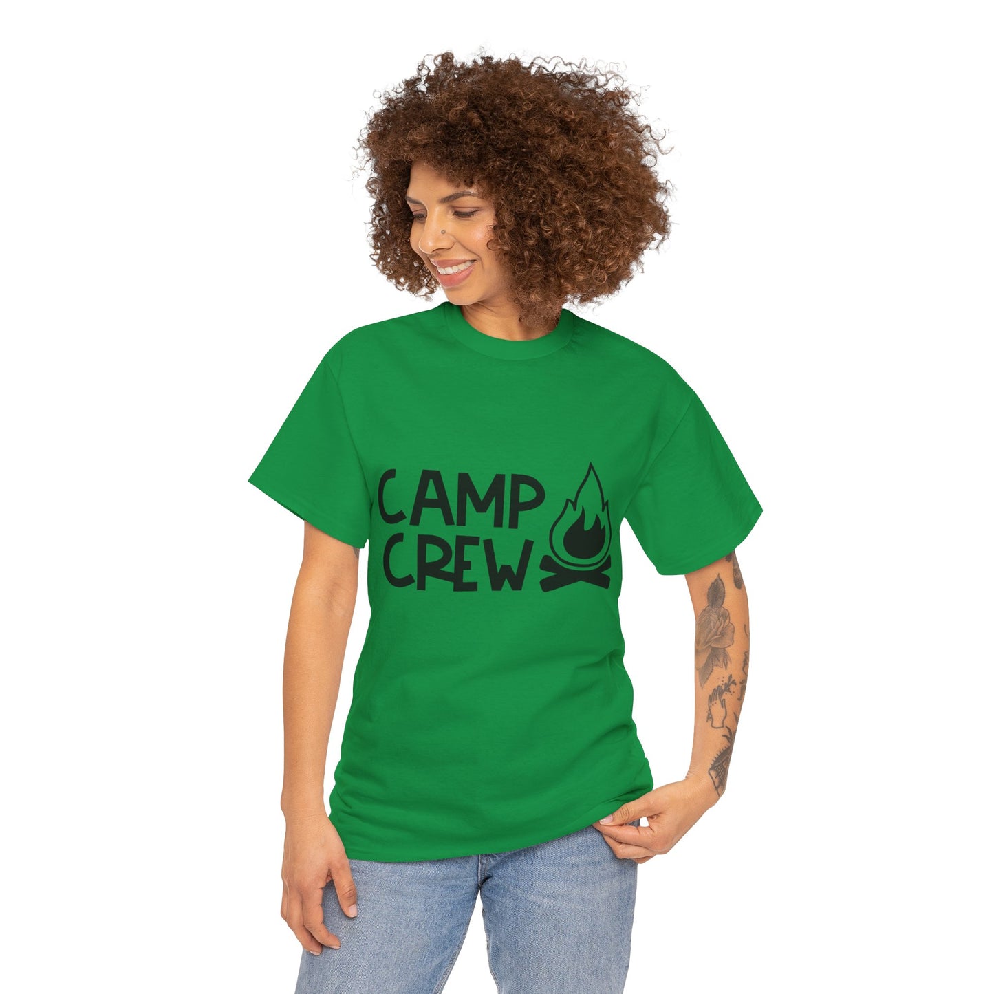 "Camp Crew" Adult Heavy Cotton Tee - Black